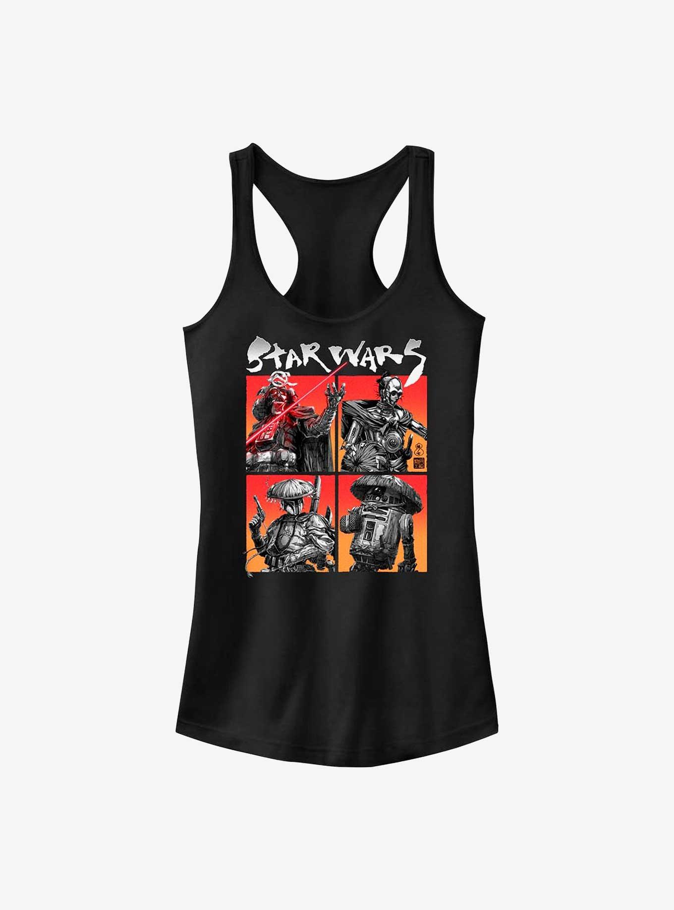 Star Wars: Visions Boba Fett Four On The Floor Girl's Tank, BLACK, hi-res