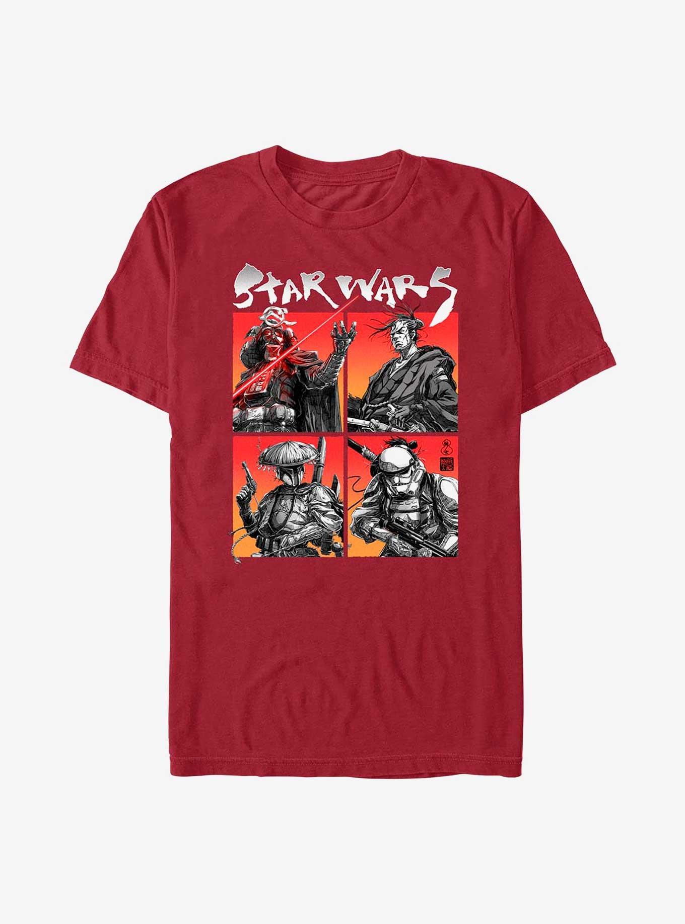 Star Wars: Visions Boba Fett Four On The Floor T-Shirt, CARDINAL, hi-res