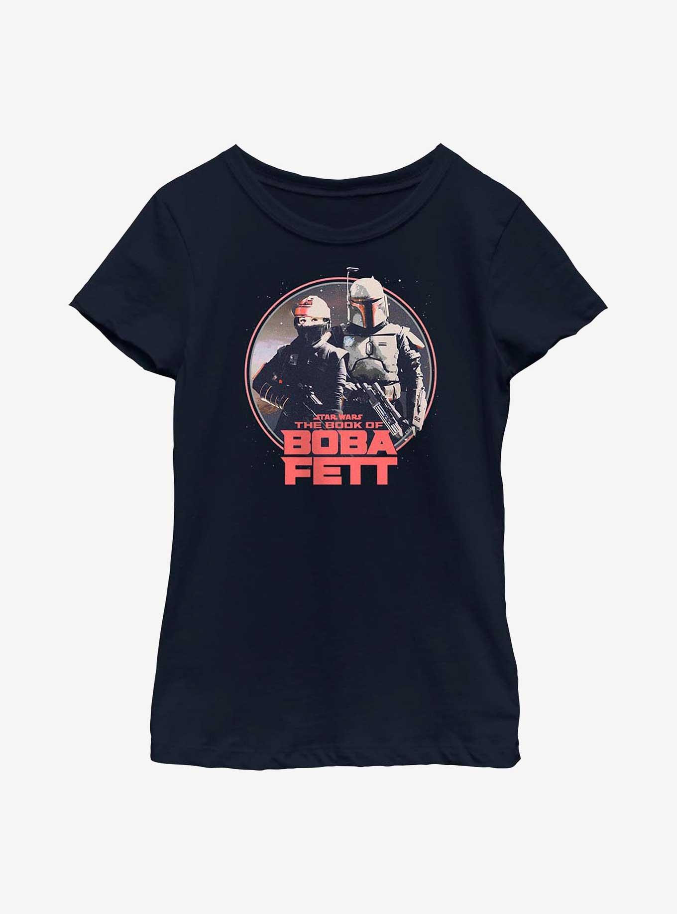 Star Wars Book Of Boba Fett Stand Your Ground Youth Girls T-Shirt, NAVY, hi-res