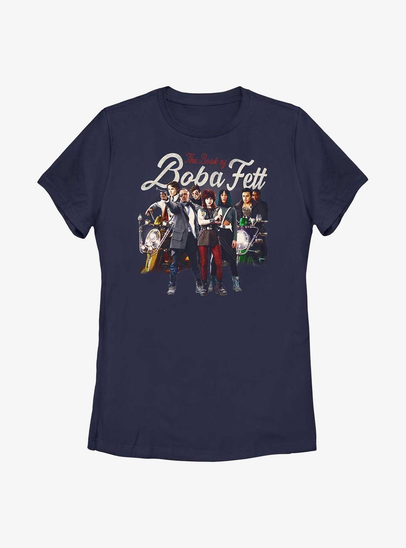 Star Wars Book Of Boba Fett Support Plan Womens T-Shirt, NAVY, hi-res