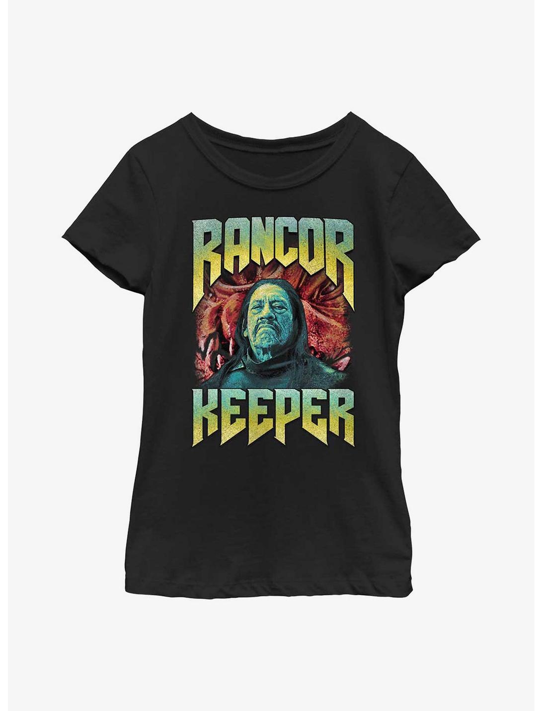 Star Wars Book Of Boba Fett Rancor Keeper Youth Girls T-Shirt, BLACK, hi-res