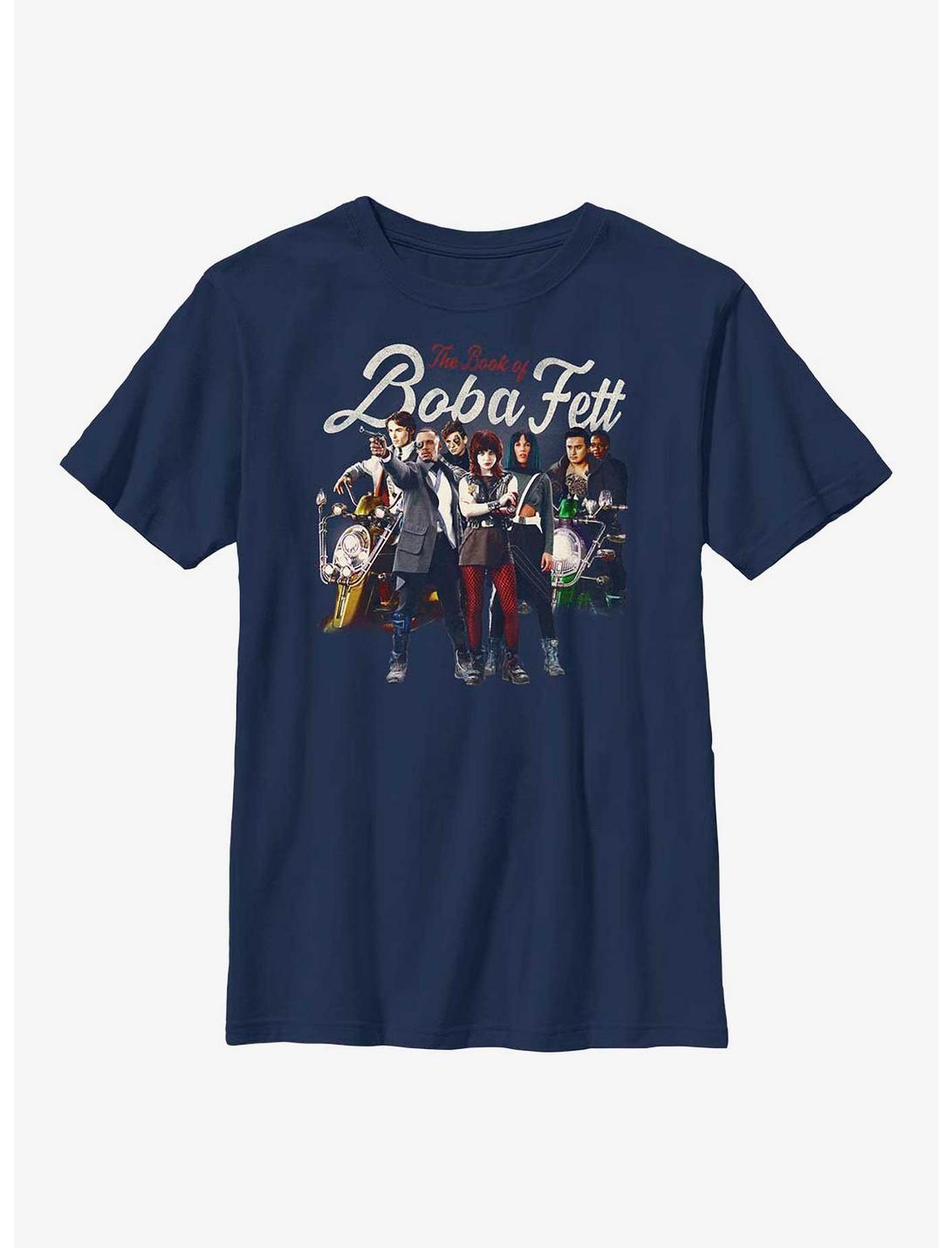 Star Wars Book Of Boba Fett Support Plan Youth T-Shirt, NAVY, hi-res