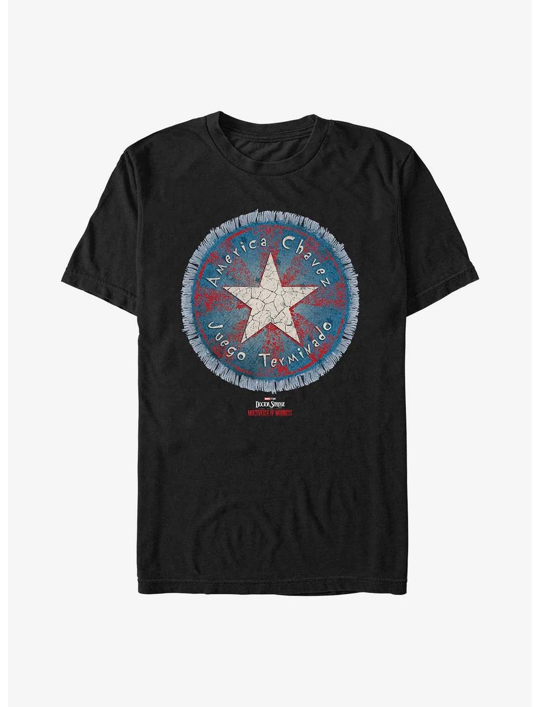 Marvel Doctor Strange Multiverse Of Madness America Chavez Badge T-Shirt, BLACK, hi-res