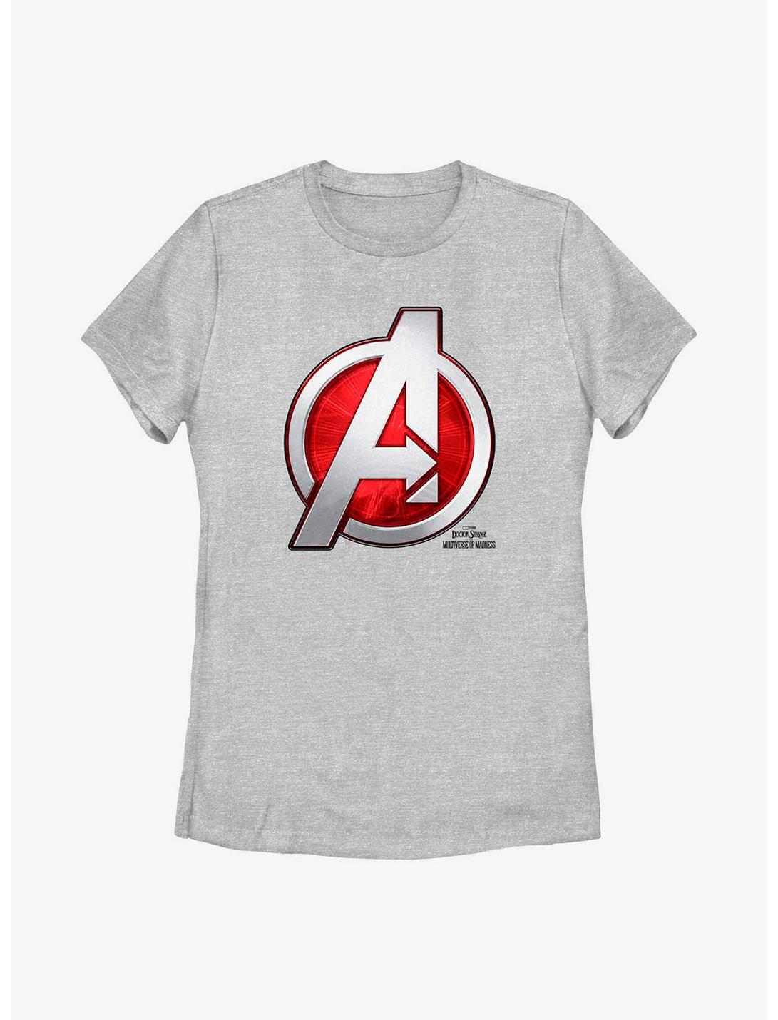 Marvel Doctor Strange Multiverse Of Madness Avengers Logo Womens T-Shirt, ATH HTR, hi-res