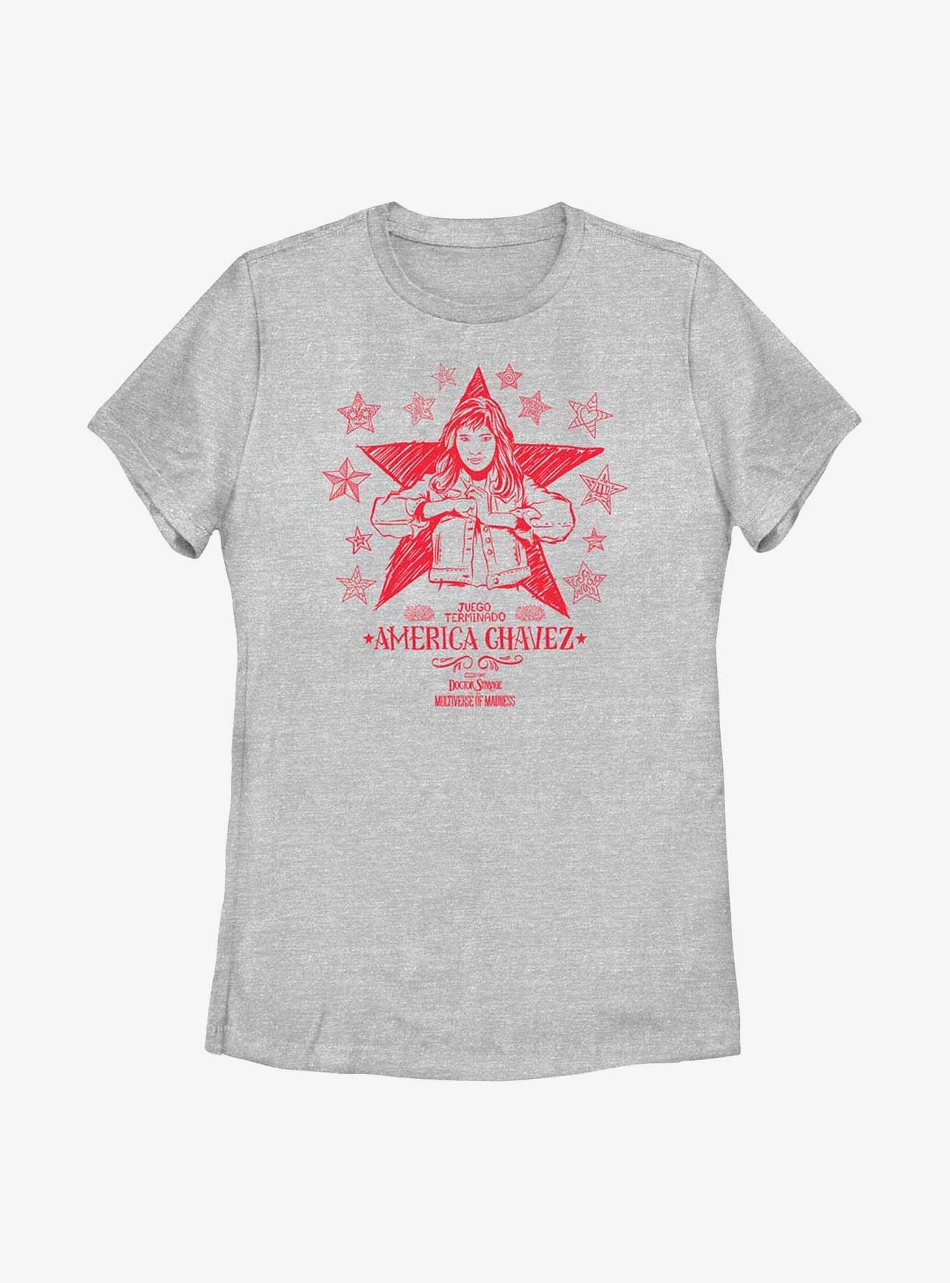 Marvel Doctor Strange Multiverse Of Madness Doodle America Chavez Womens T-Shirt, , hi-res