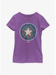 Marvel Doctor Strange Multiverse Of Madness America Chavez Badge Youth Girls T-Shirt, PURPLE BERRY, hi-res