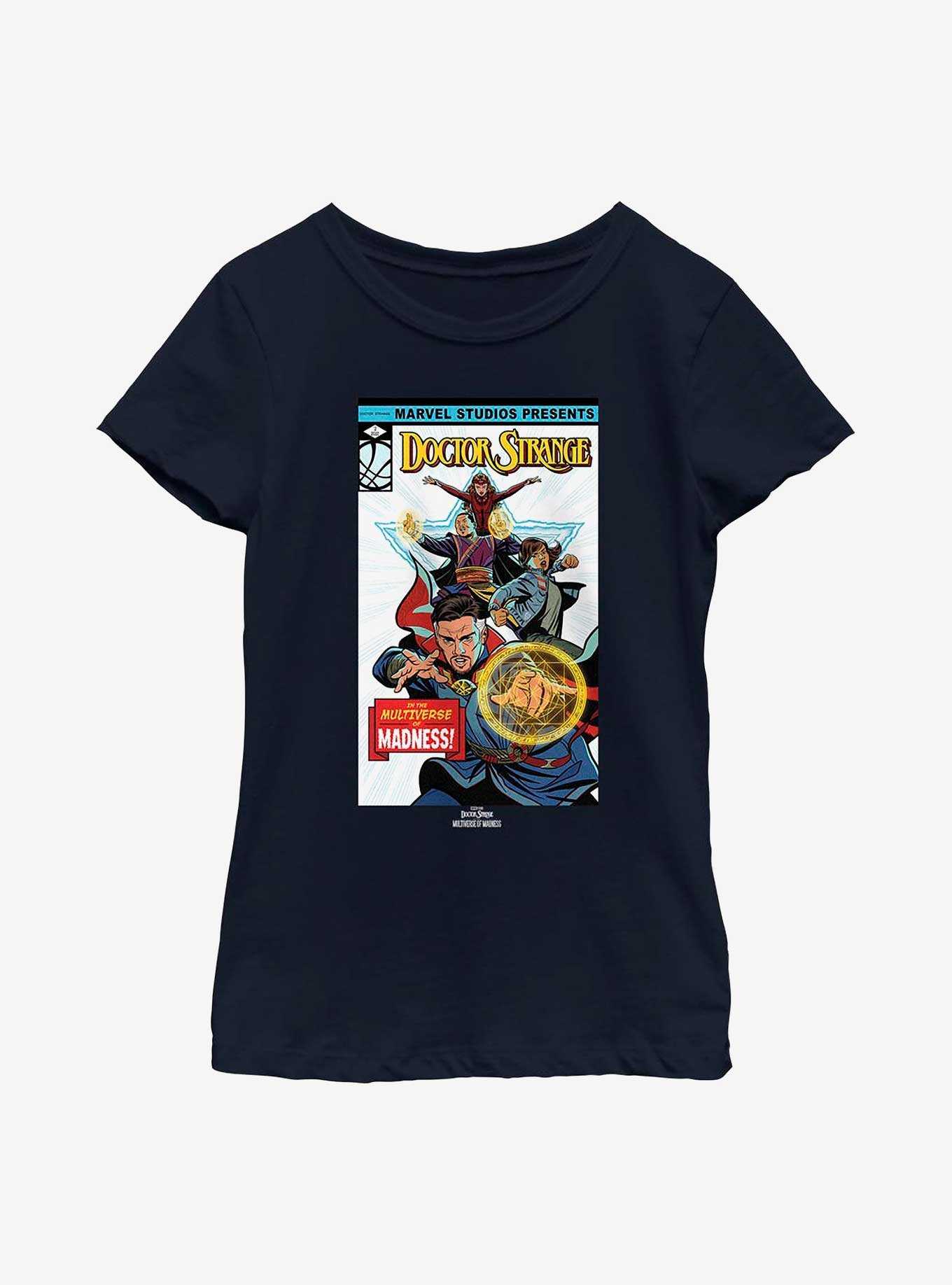 Marvel Doctor Strange Multiverse Of Madness Classic Comic Cover Youth Girls T-Shirt, , hi-res