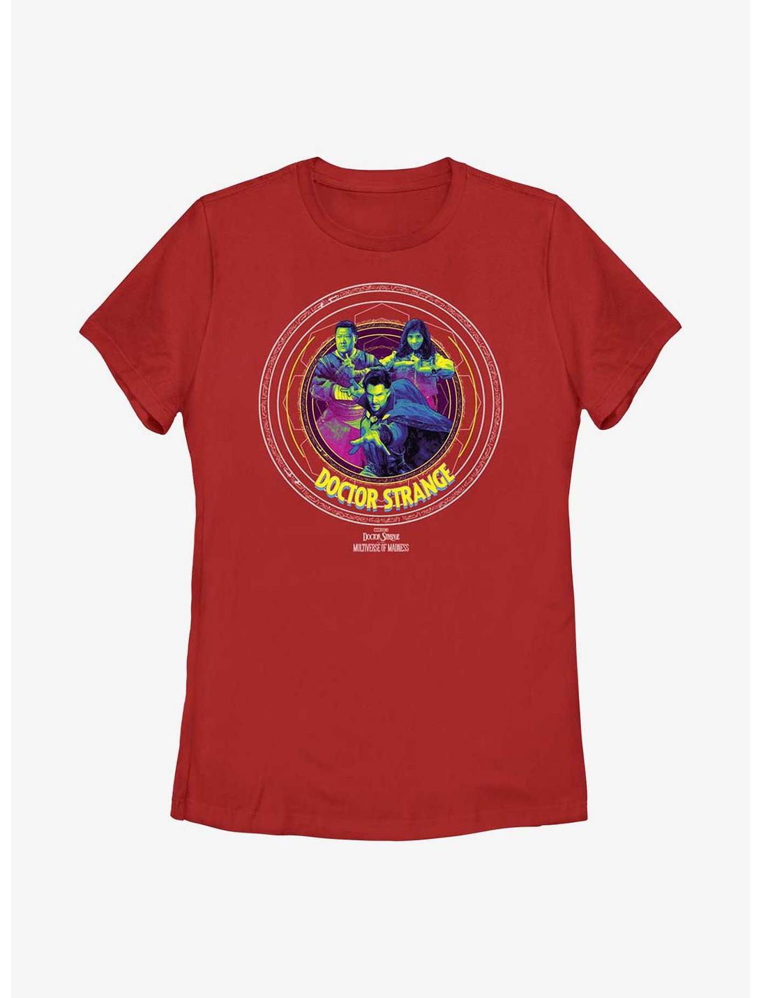 Marvel Doctor Strange Multiverse Of Madness Runes Badge Womens T-Shirt, RED, hi-res