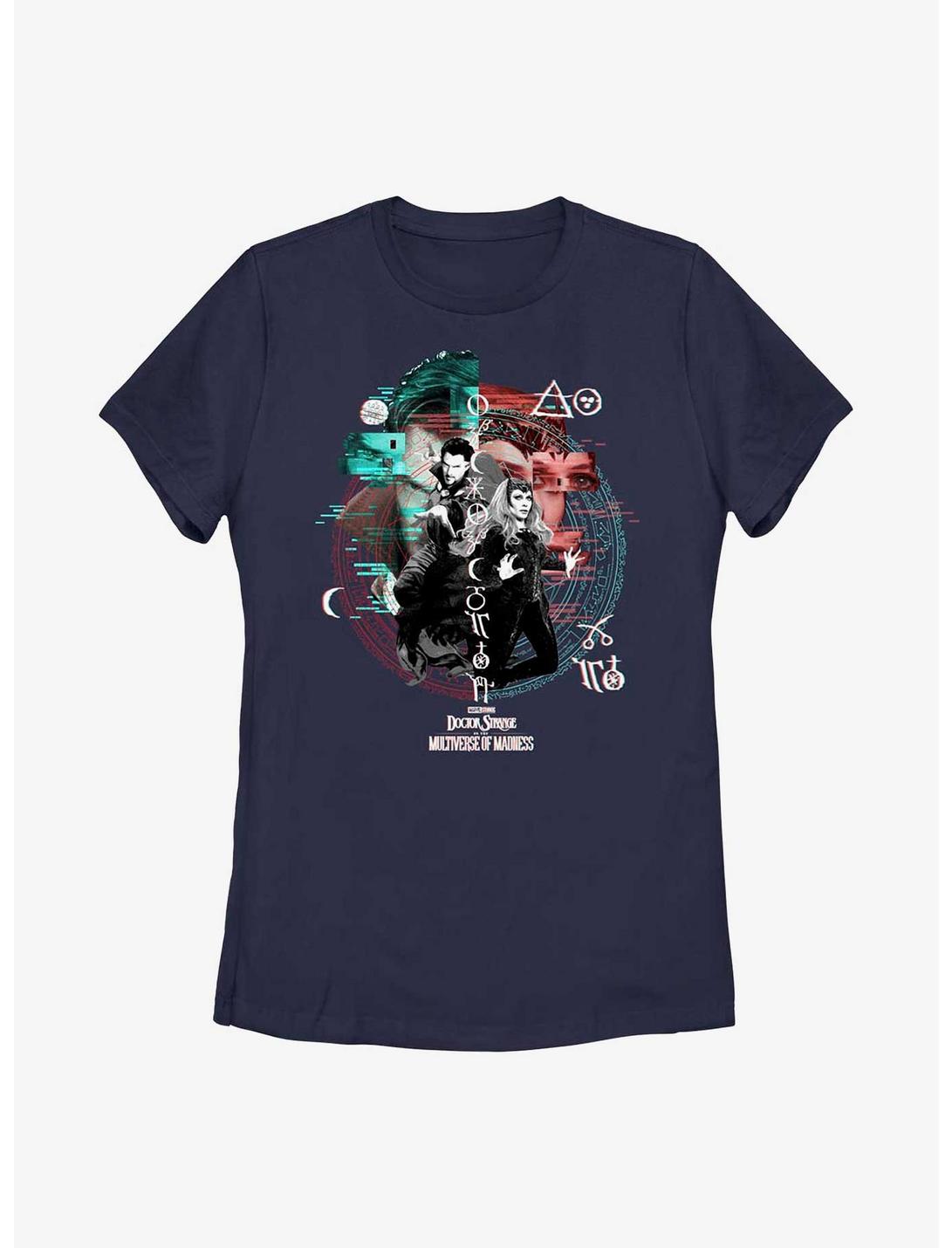 Marvel Doctor Strange Multiverse Of Madness Scarlet Witch Magic Glitch Womens T-Shirt, NAVY, hi-res