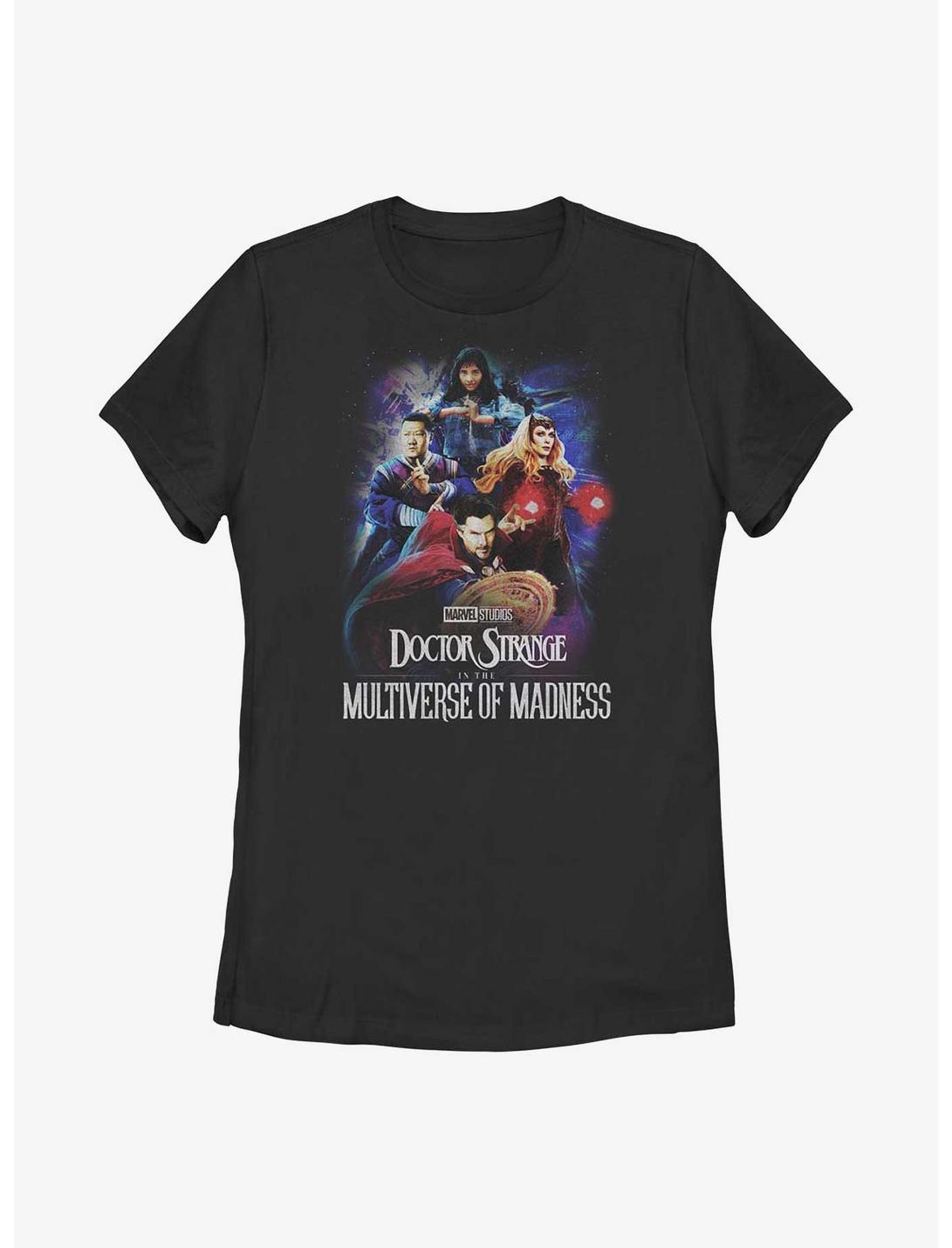 Marvel Doctor Strange Multiverse Of Madness Poster Group Womens T-Shirt, BLACK, hi-res