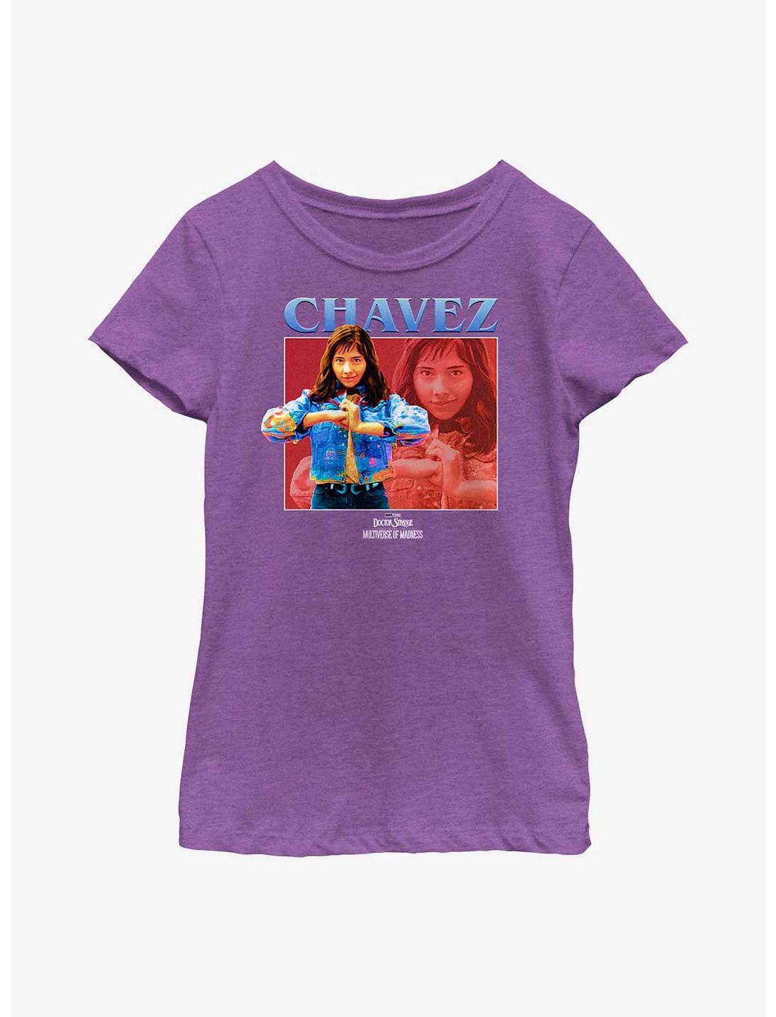 Marvel Doctor Strange Multiverse Of Madness Chavez Square Youth Girls T-Shirt, PURPLE BERRY, hi-res