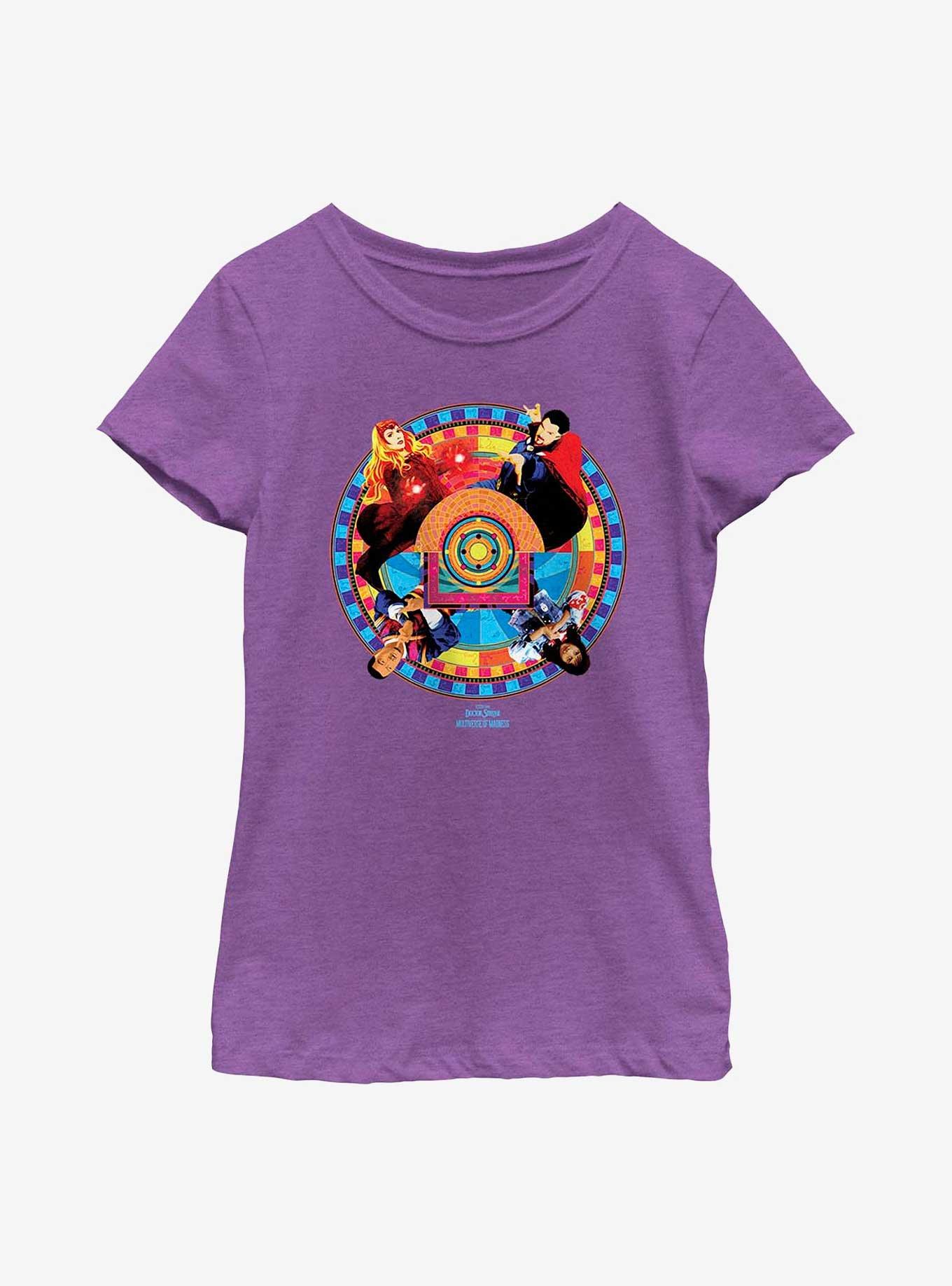 Marvel Doctor Strange Multiverse Of Madness Group Circle Badge Youth Girls T-Shirt, , hi-res