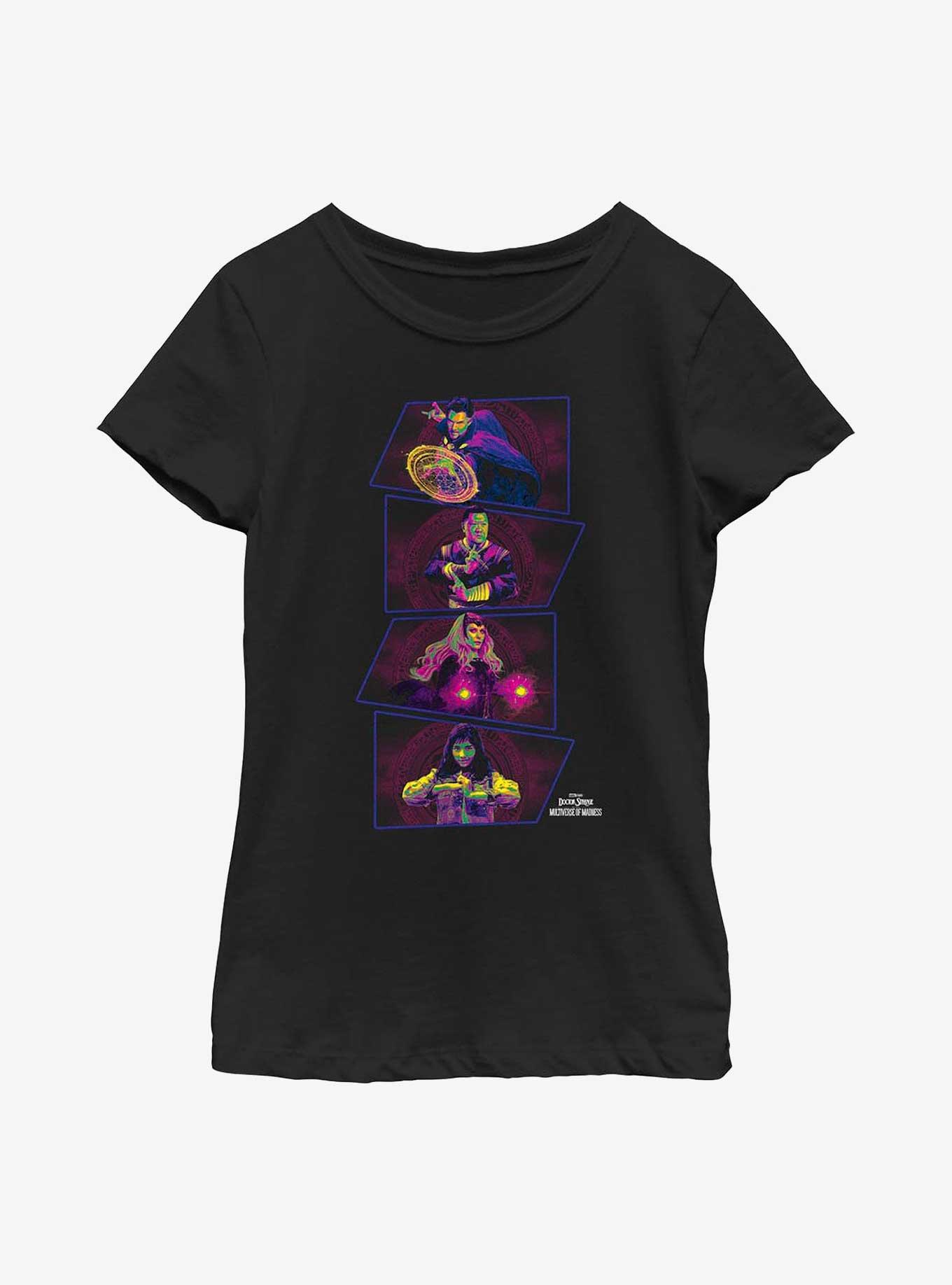 Marvel Doctor Strange Multiverse Of Madness Panel Group Shot Youth Girls T-Shirt, , hi-res