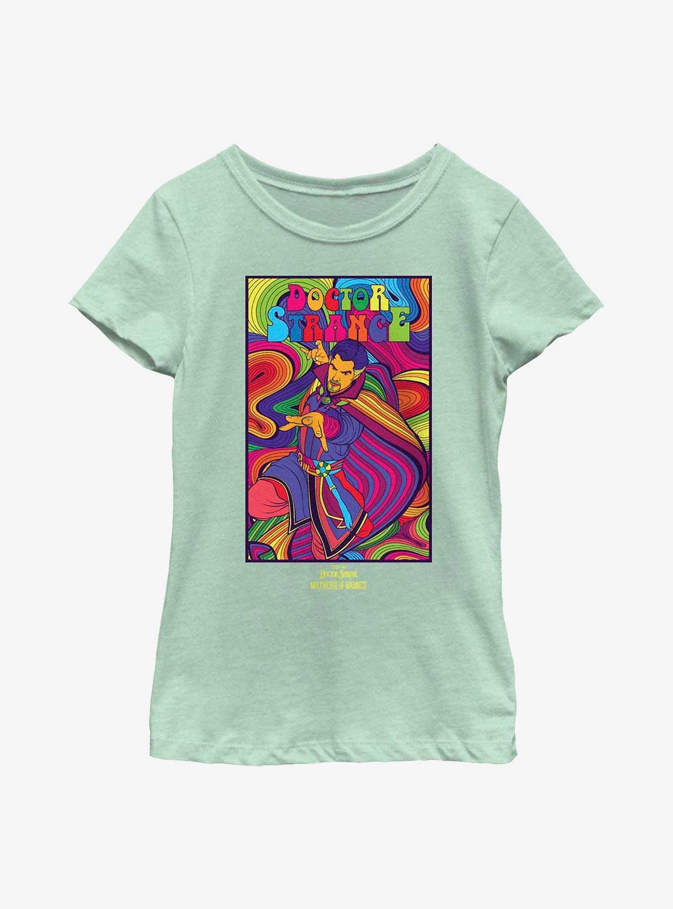 Marvel Doctor Strange Multiverse Of Madness Psychedelic Youth Girls T-Shirt, MINT, hi-res