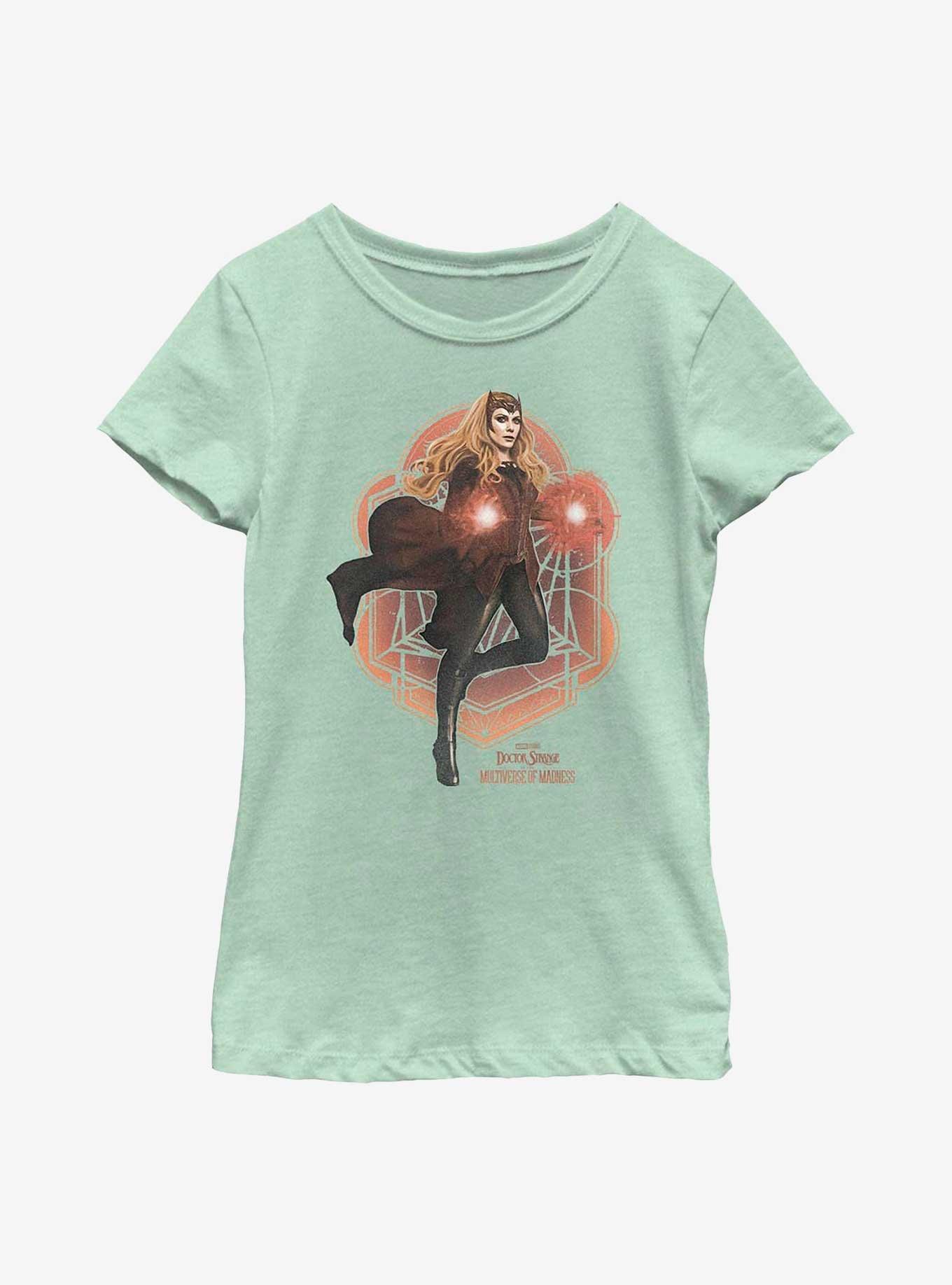 Marvel Doctor Strange Multiverse Of Madness Scarlet Witch Mandala Youth Girls T-Shirt, MINT, hi-res