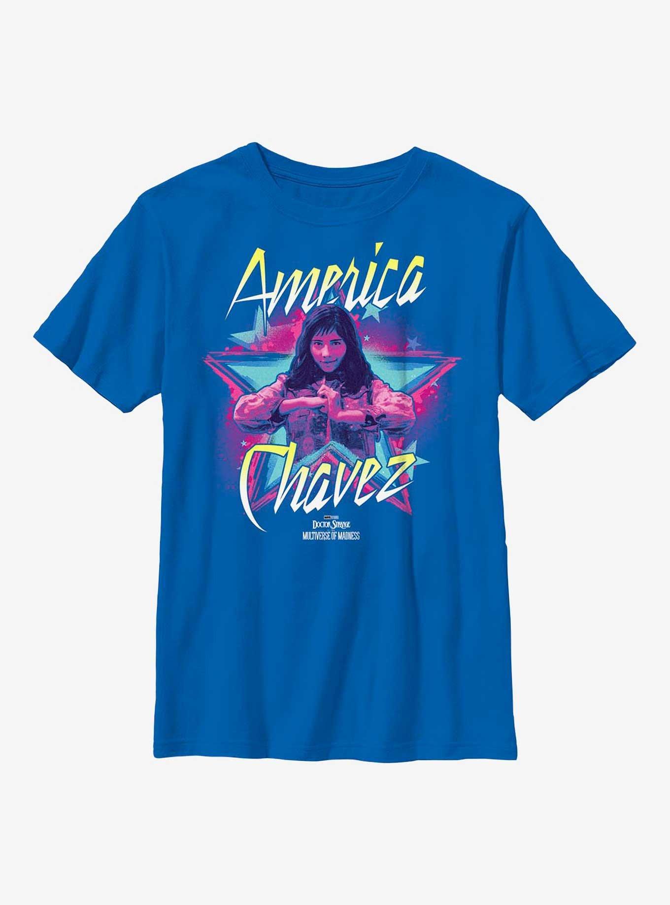 Marvel Doctor Strange Multiverse Of Madness America Chavez Star Youth T-Shirt, , hi-res