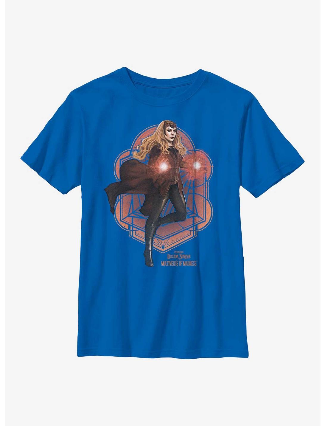Marvel Doctor Strange Multiverse Of Madness Scarlet Witch Mandala Youth T-Shirt, ROYAL, hi-res