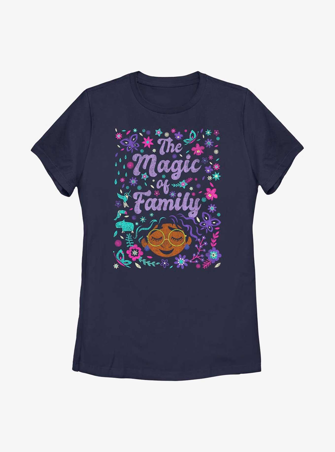 Disney Encanto The Magic Of Family Art Womens T-Shirt, NAVY, hi-res