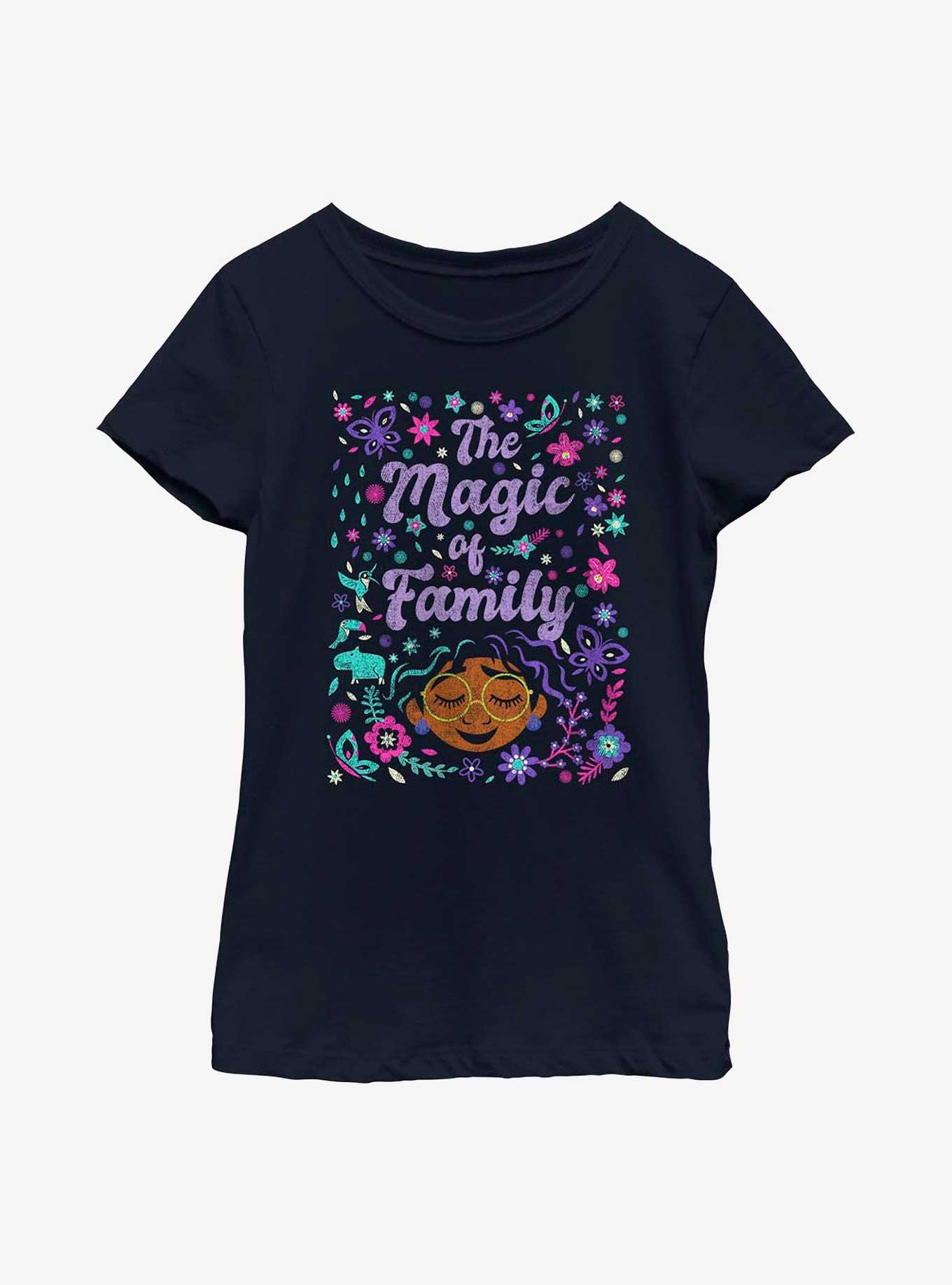 Disney Encanto The Magic Of Family Art Youth Girls T-Shirt, NAVY, hi-res