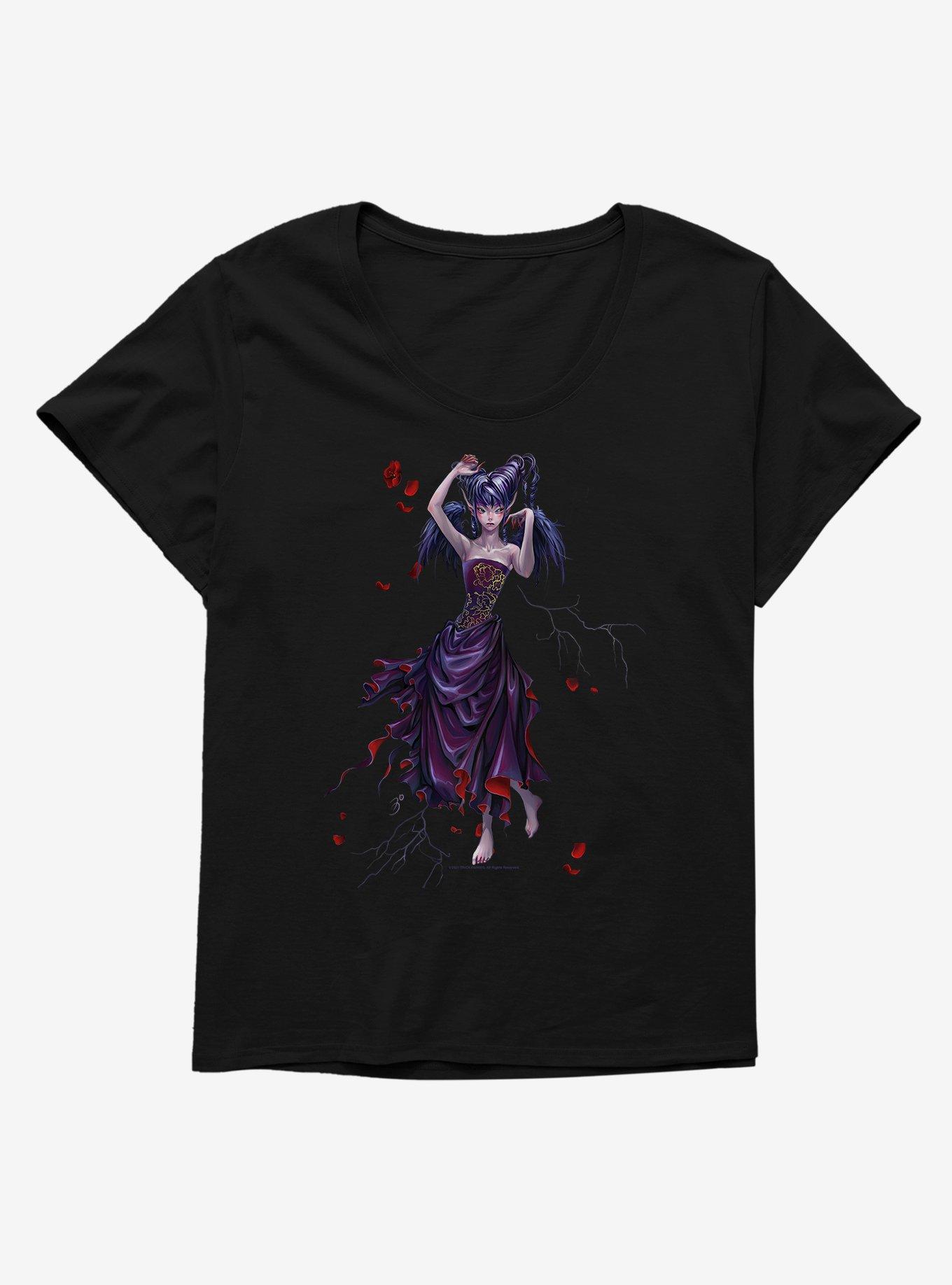 Fairies By Trick Drippy Roses Fairy Womens T-Shirt Plus Size, , hi-res