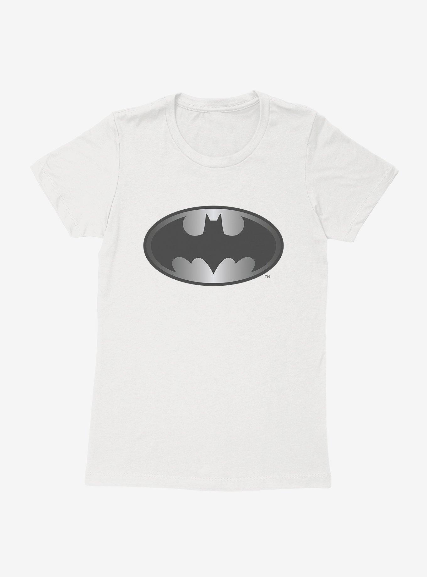 DC Comics Batman 1989 Silver Logo Womens T-Shirt | BoxLunch