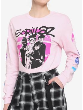 Gorillaz Pastel Pink Group Long-Sleeve T-Shirt, , hi-res