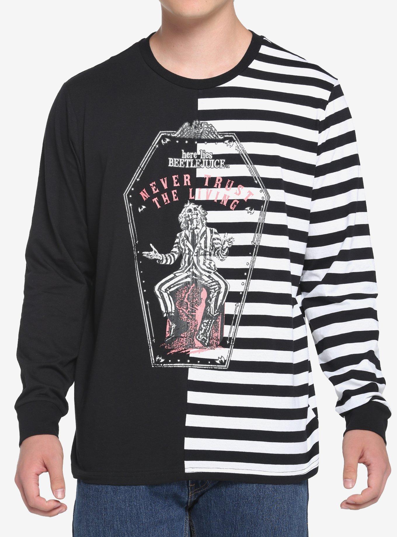 Beetlejuice Coffin Split Long-Sleeve T-Shirt, MULTI, hi-res