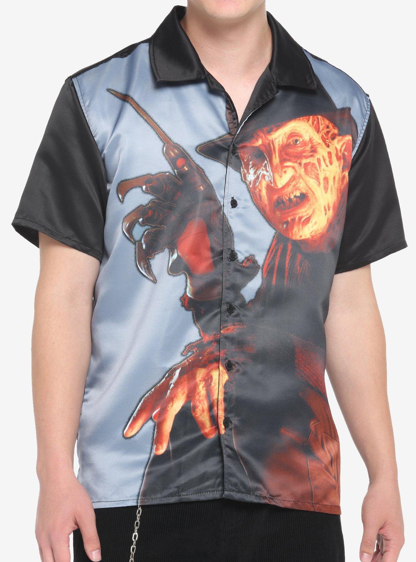 Freddy Vs. Jason Freddy Sublimated Woven Button-Up