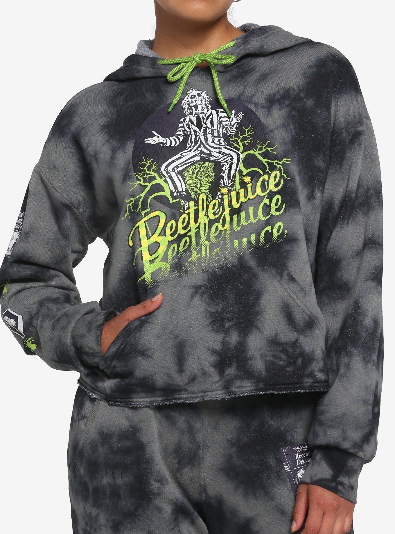 Beetlejuice Icons Wash Girls Crop Hoodie, MULTI, hi-res