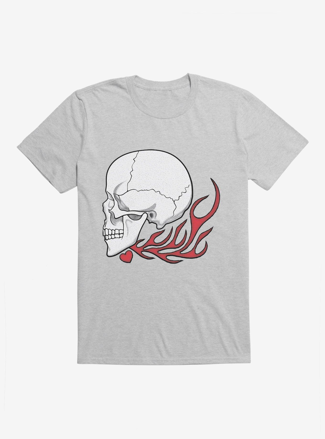 Burning Skull Left T-Shirt