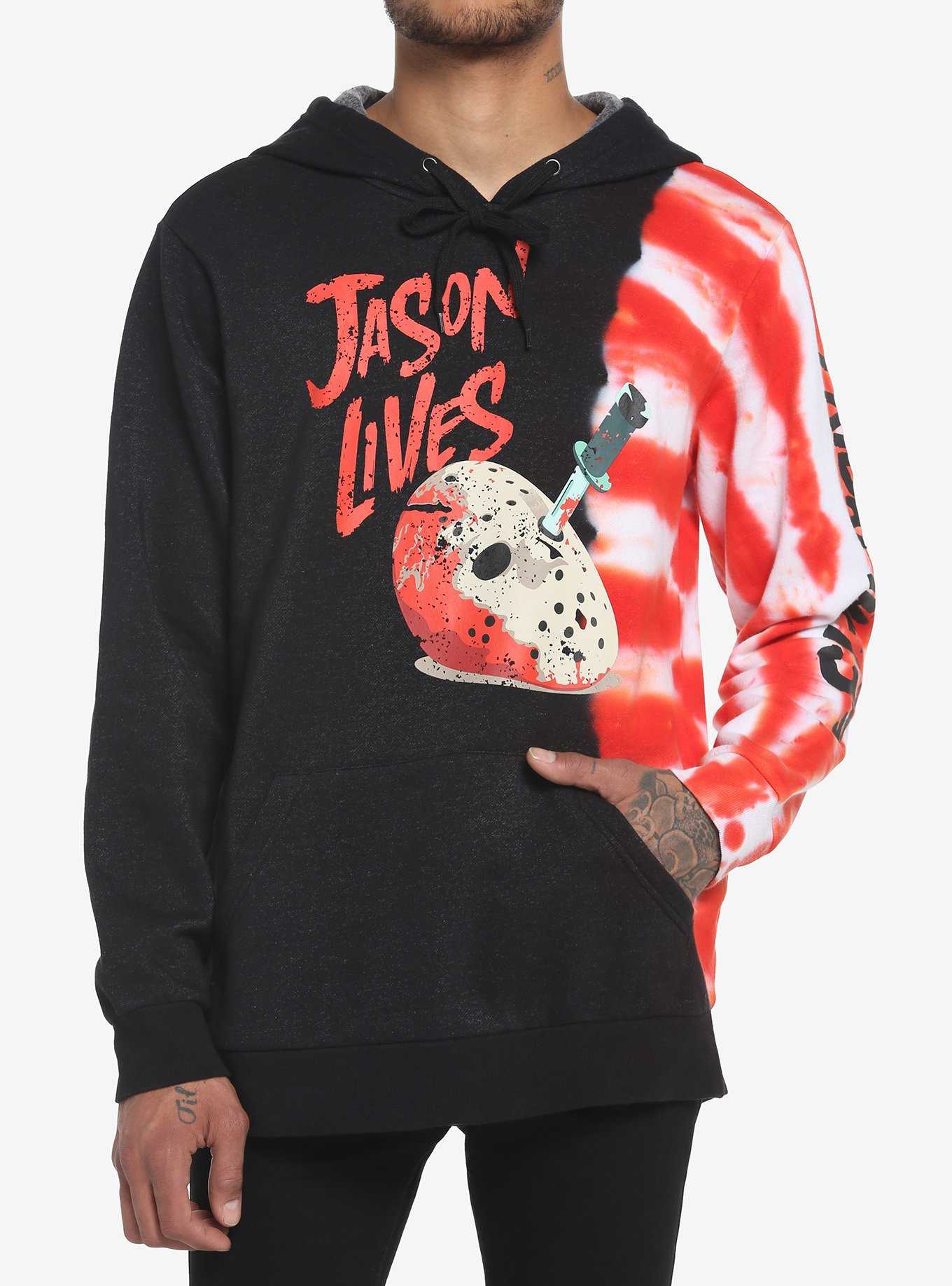 Friday The 13th Jason Lives Split Tie-Dye Hoodie, , hi-res