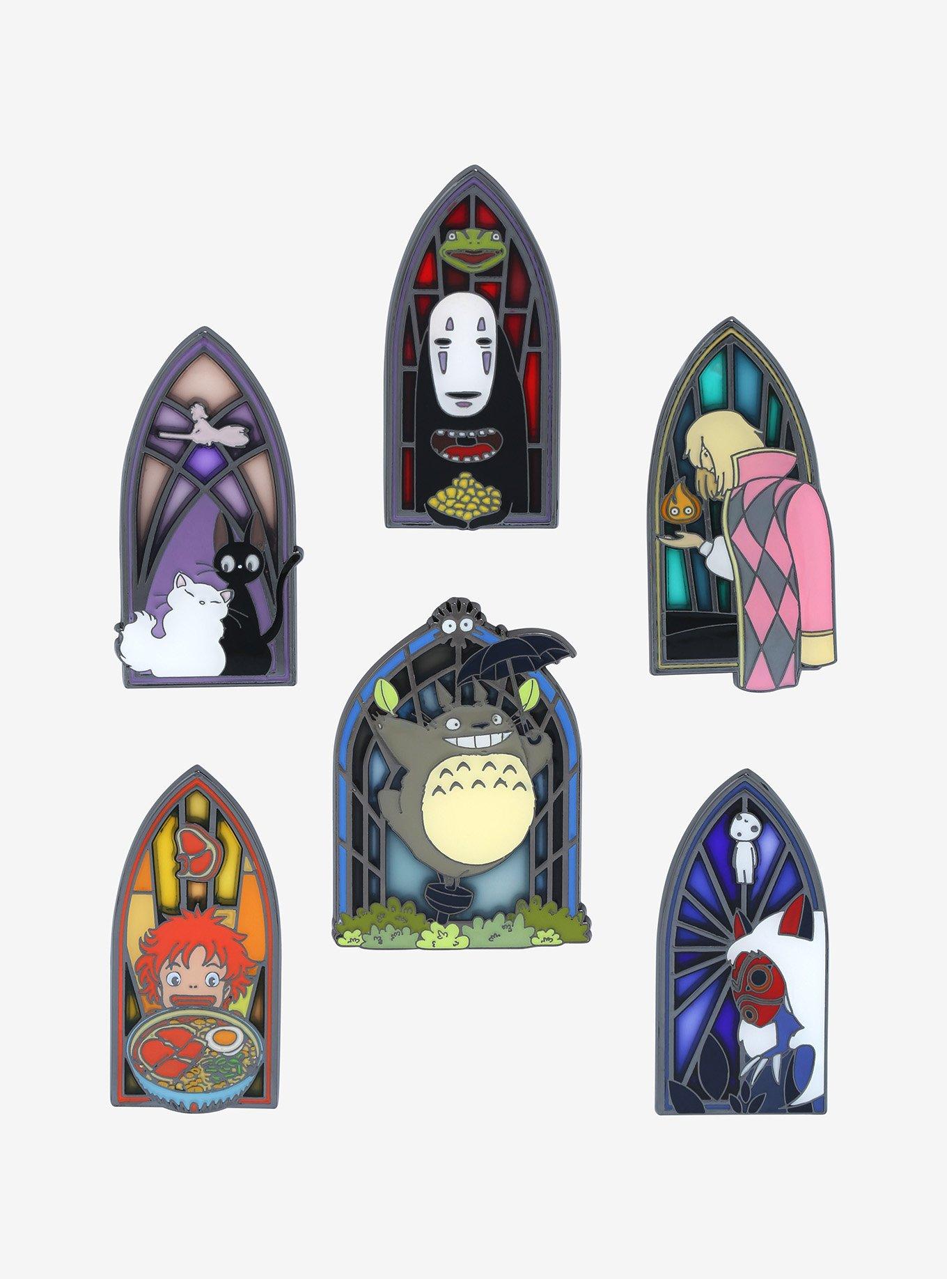 Studio Ghibli Stain Glass Character Portrait Blind Box Enamel Pin