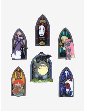 Studio Ghibli Stain Glass Character Portrait Blind Box Enamel Pin - BoxLunch Exclusive, , hi-res