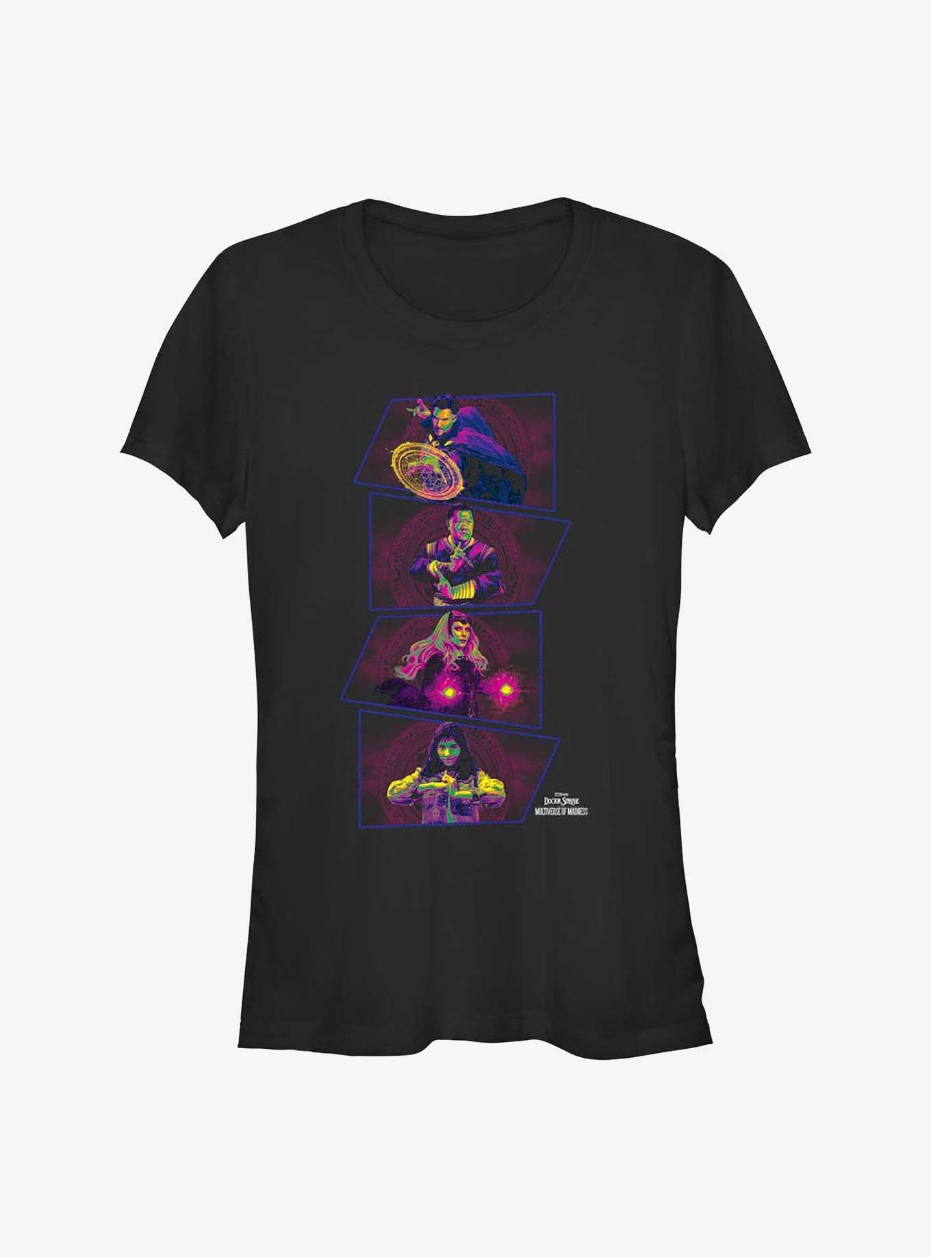 Marvel Doctor Strange In The Multiverse Of Madness Panel Group Shot Girls T-Shirt, BLACK, hi-res