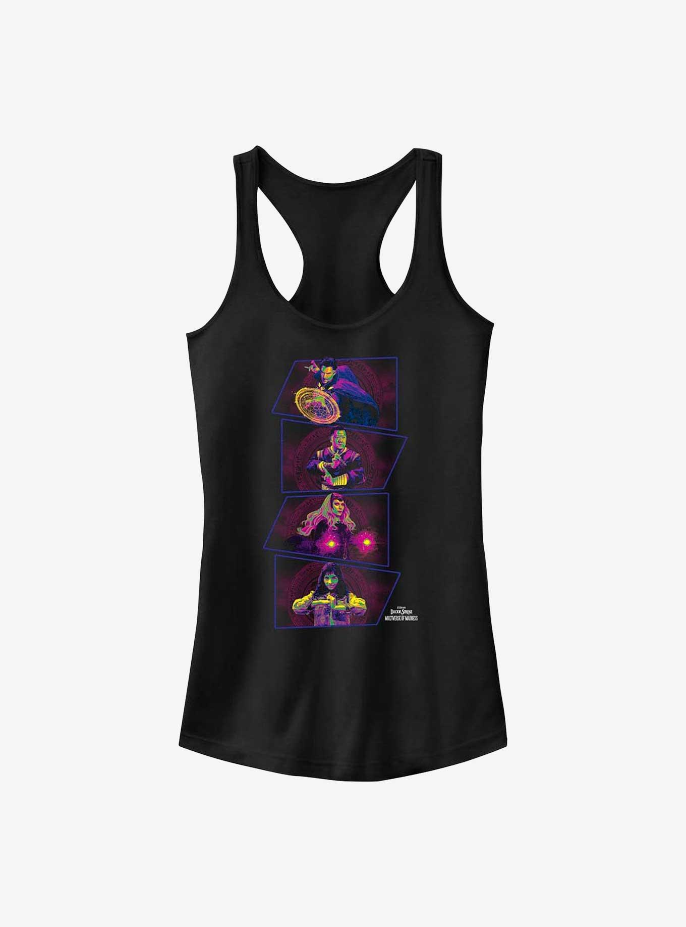 Marvel Doctor Strange In The Multiverse Of Madness Panel Group Shot Girls Tank, BLACK, hi-res