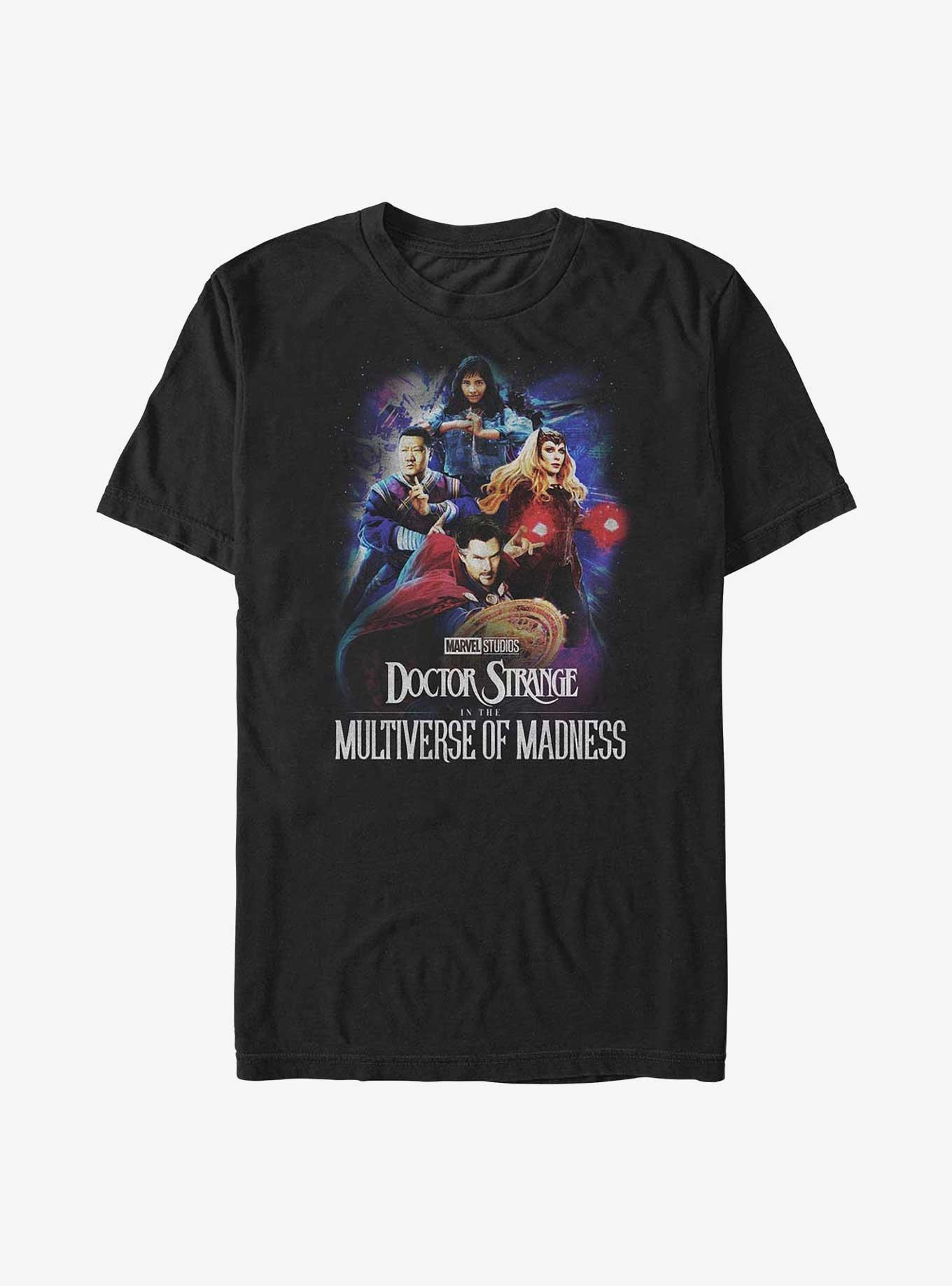 Marvel Doctor Strange In The Multiverse Of Madness Poster Group T-Shirt, BLACK, hi-res