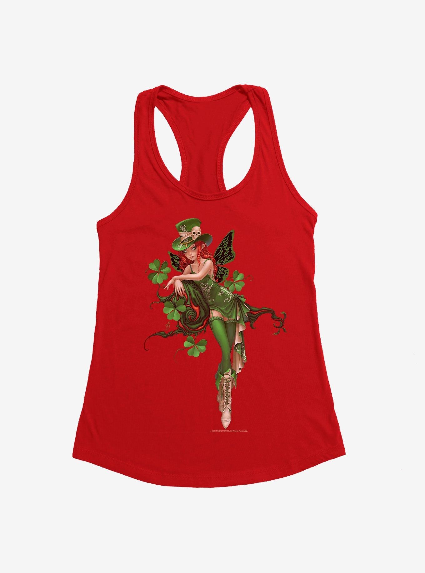 Fairies By Trick Clover Fairy Womens Tank Top, RED, hi-res