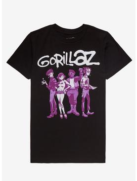 Gorillaz Group Boyfriend Fit Girls T-Shirt, , hi-res