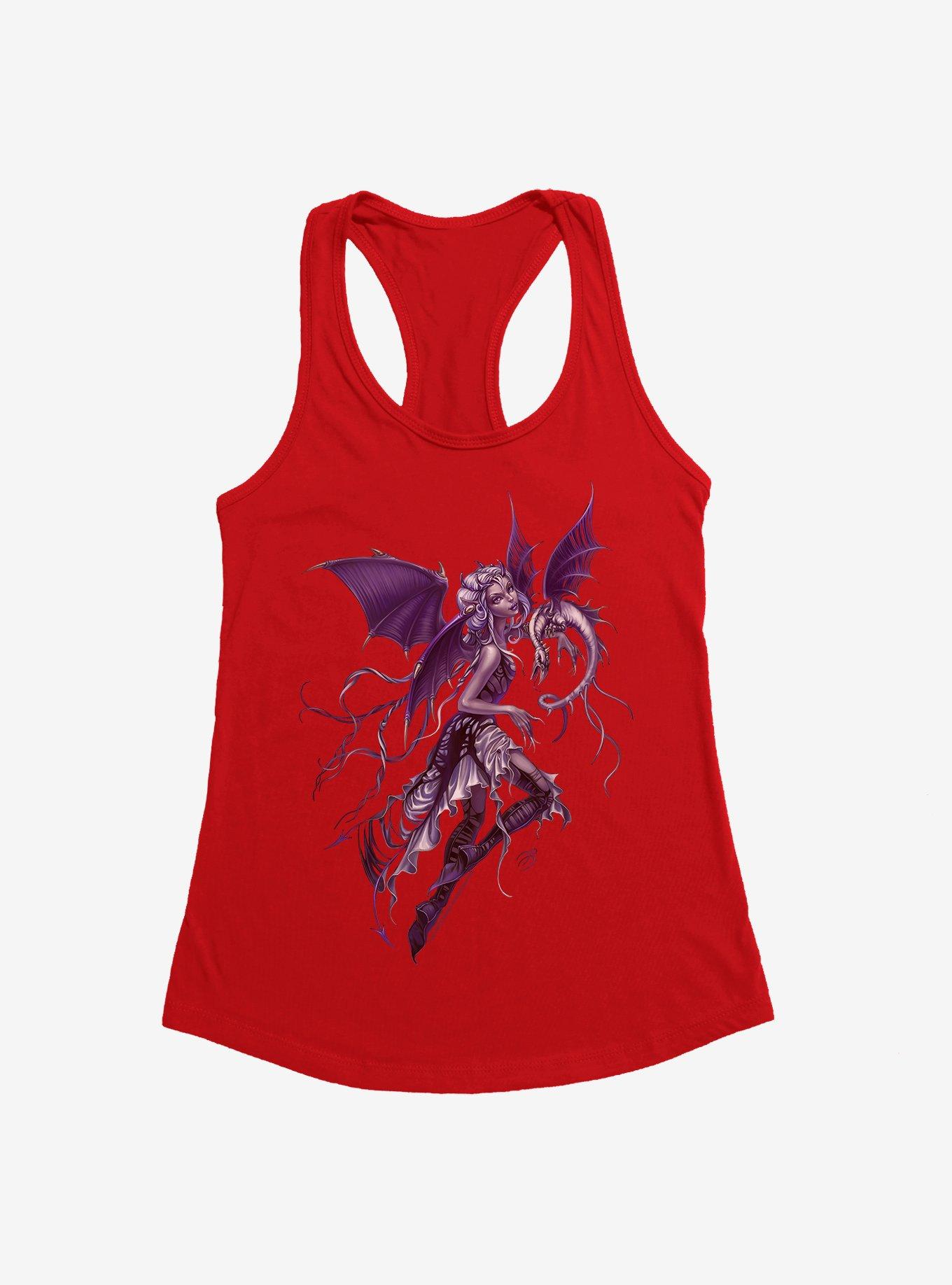 Fairies By Trick Dragon Fairy Womens Tank Top, RED, hi-res