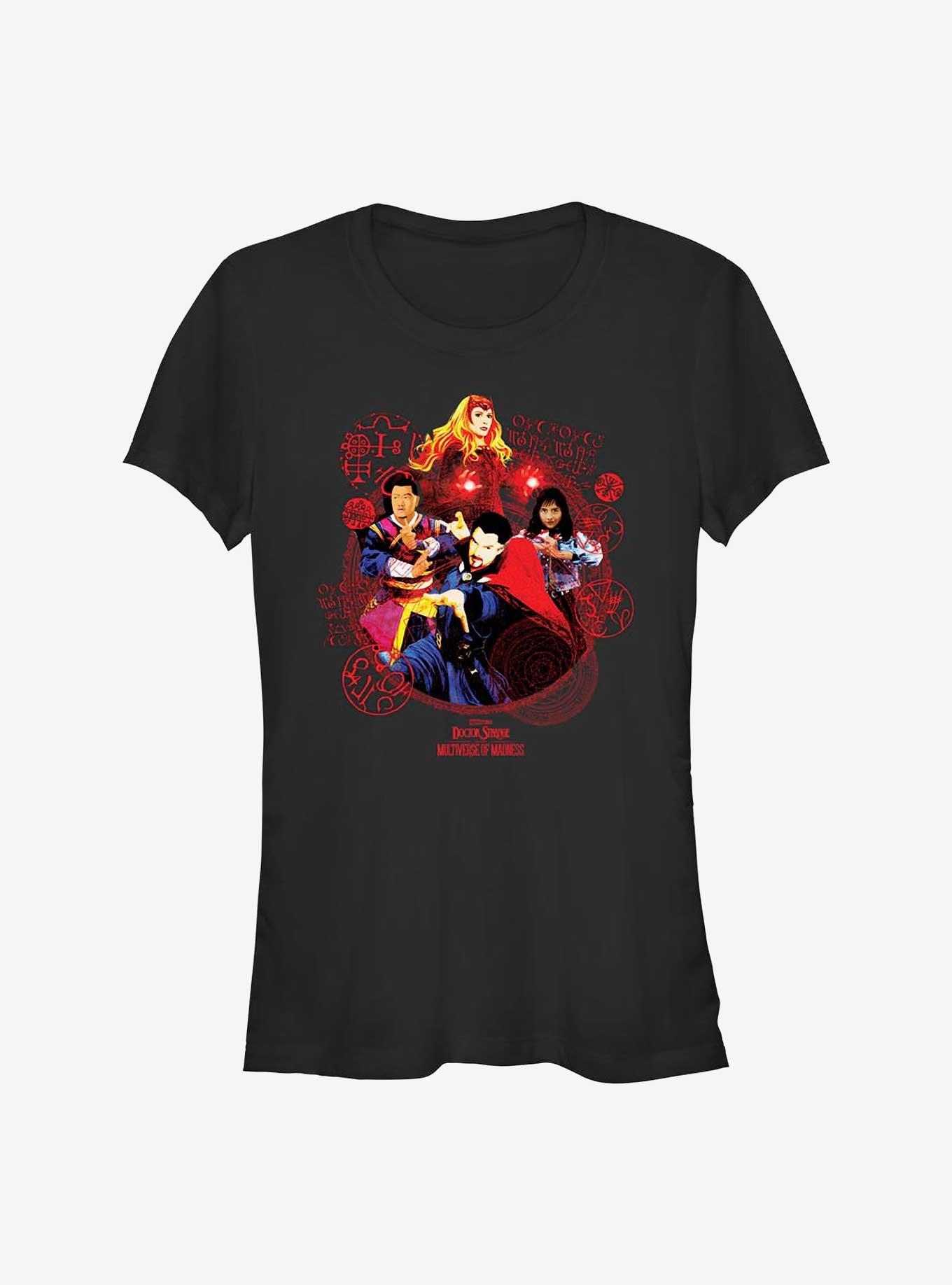Marvel Doctor Strange In The Multiverse Of Madness Badge Of Heroes Girls T-Shirt, BLACK, hi-res
