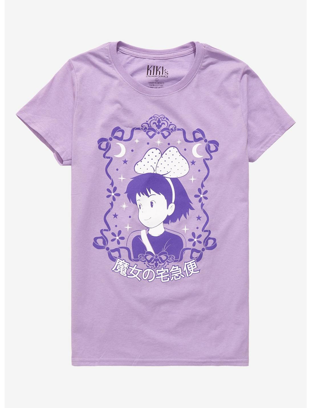 Studio Ghibli Kiki's Delivery Service Lavender Portrait Girls T-Shirt, MULTI, hi-res