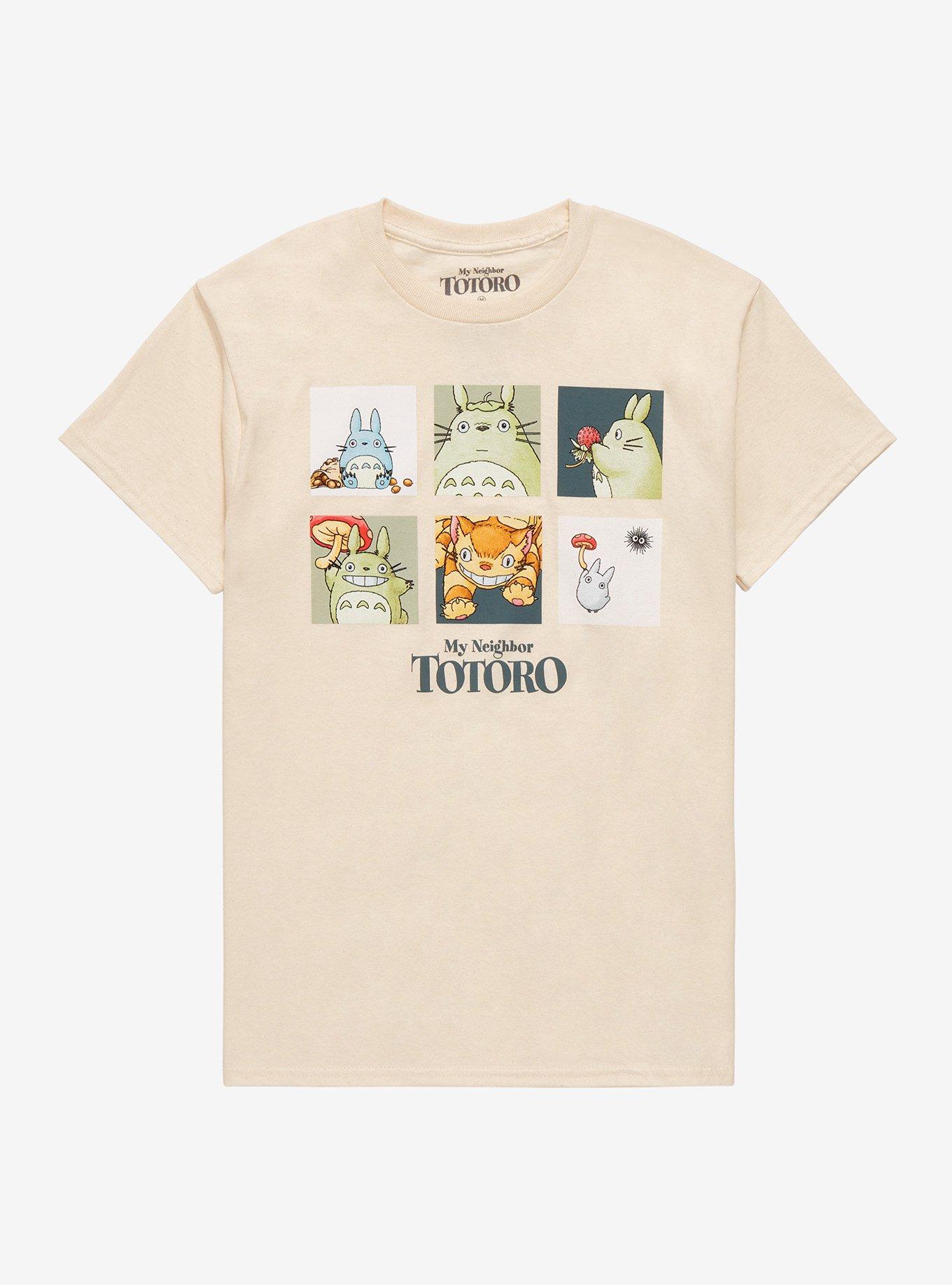Studio Ghibli My Neighbor Totoro Art Grid Boyfriend Fit Girls T-Shirt | Hot  Topic