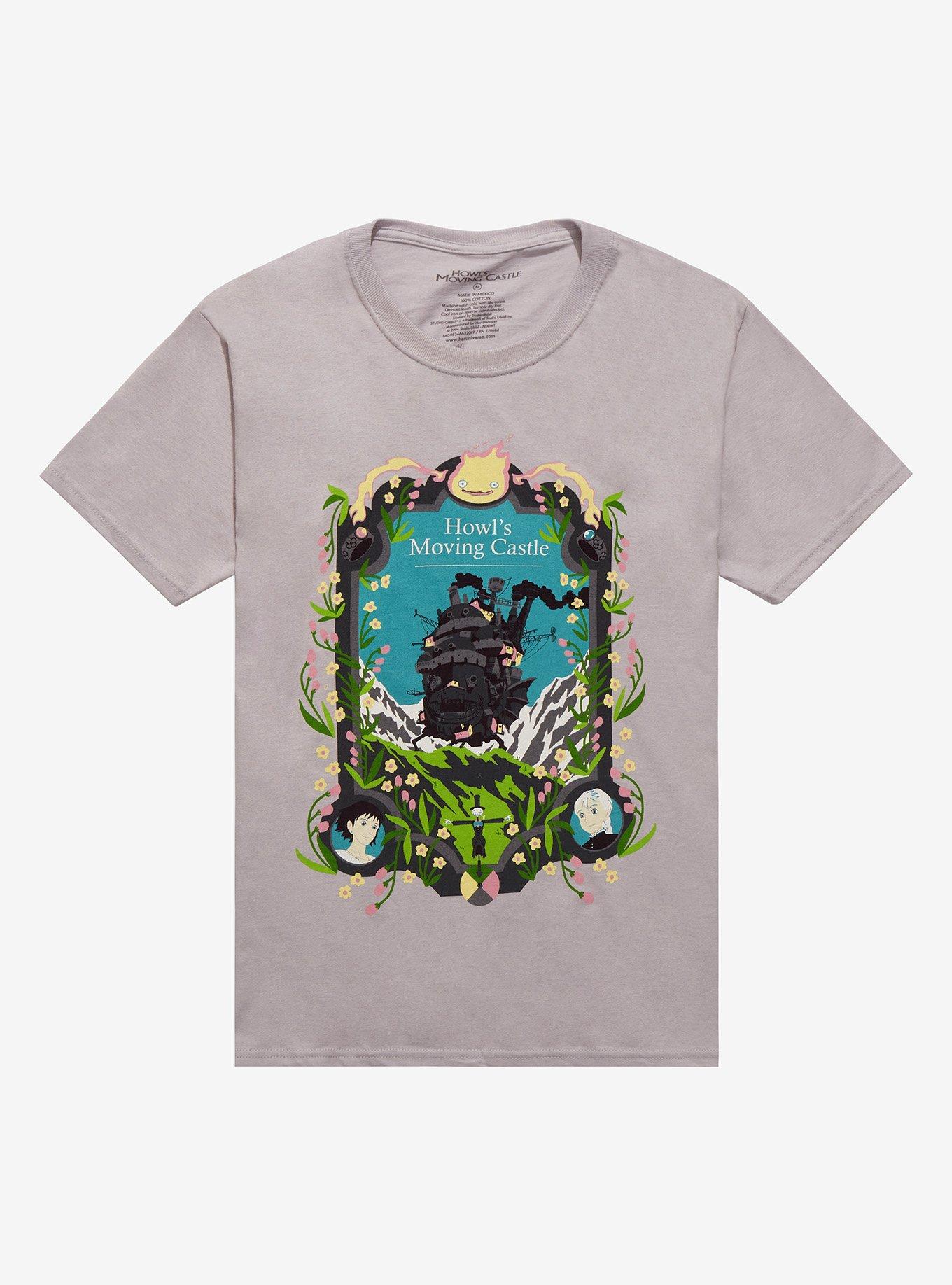 Studio Ghibli Howl's Moving Castle Art Frame Boyfriend Fit Girls T-Shirt, MULTI, hi-res
