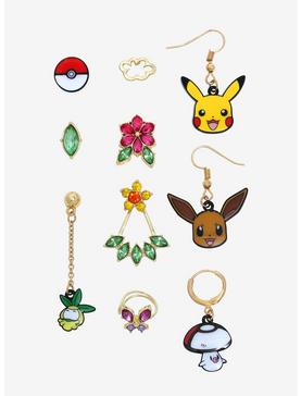 Plus Size Pokémon Pikachu & Eevee Mix & Match Earring Set - BoxLunch Exclusive, , hi-res