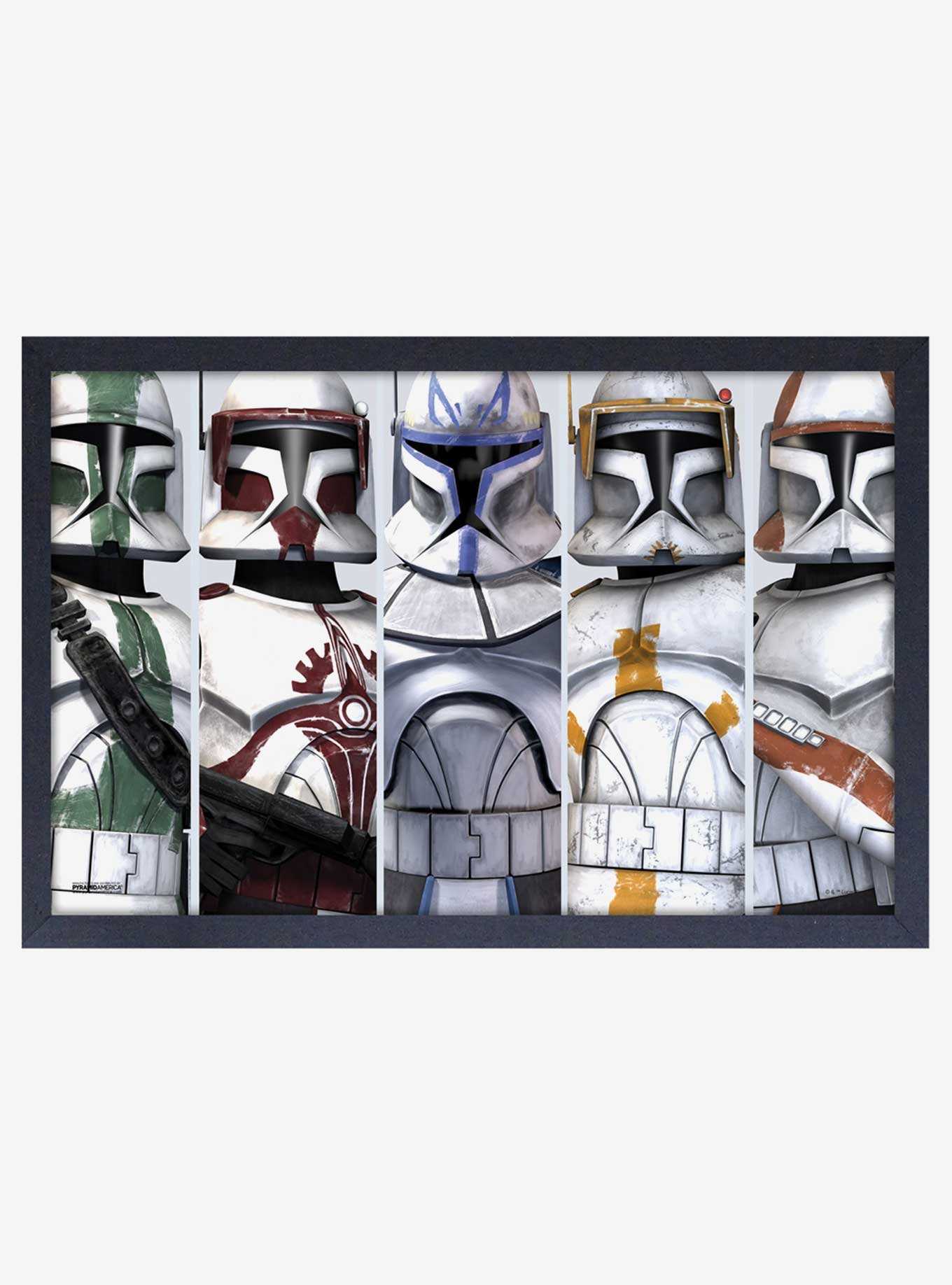 Star Wars The Clone Wars Troopers Group Framed Wood Wall Art, , hi-res
