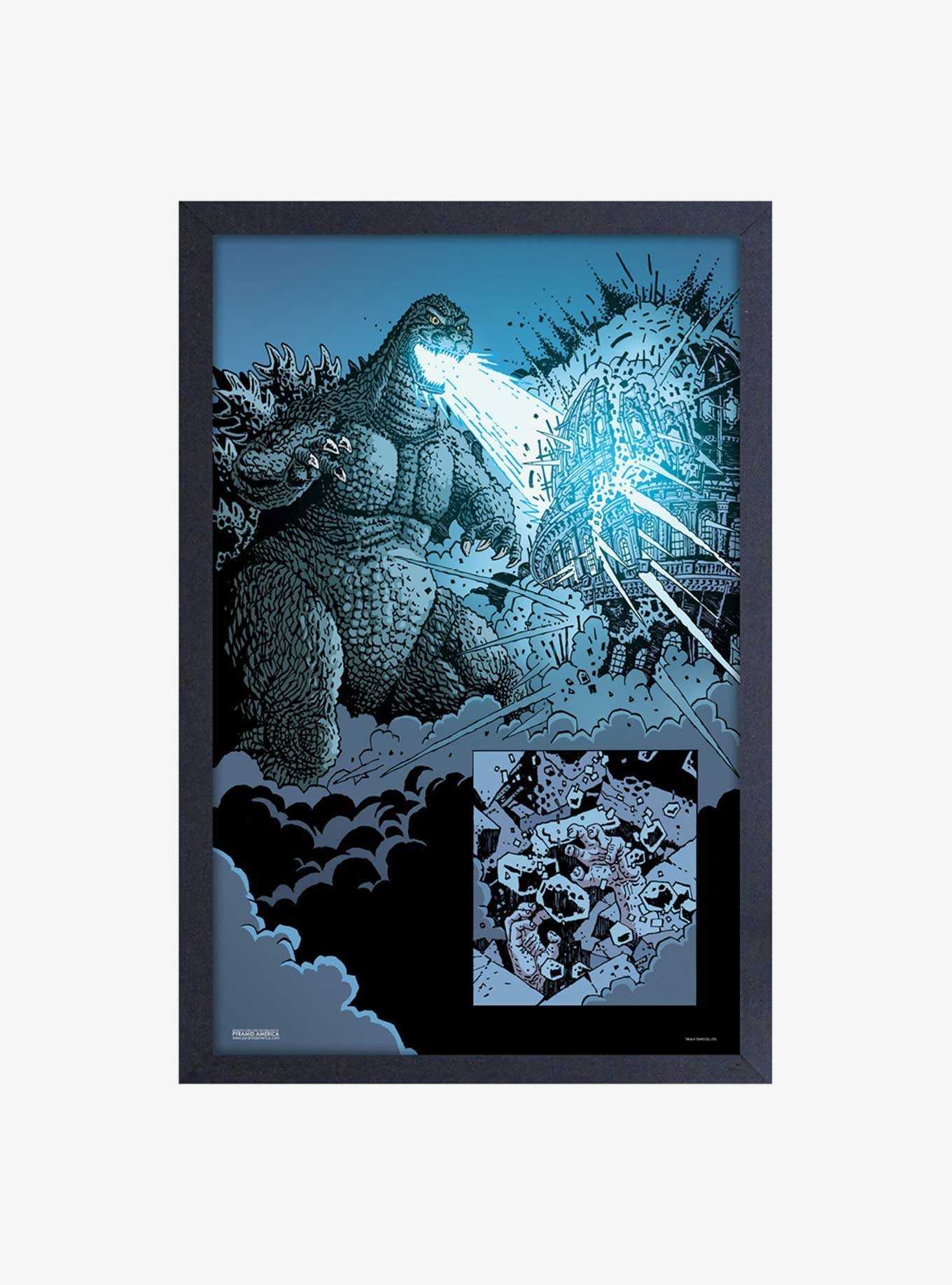 Godzilla Beam Framed Wood Wall Art, , hi-res