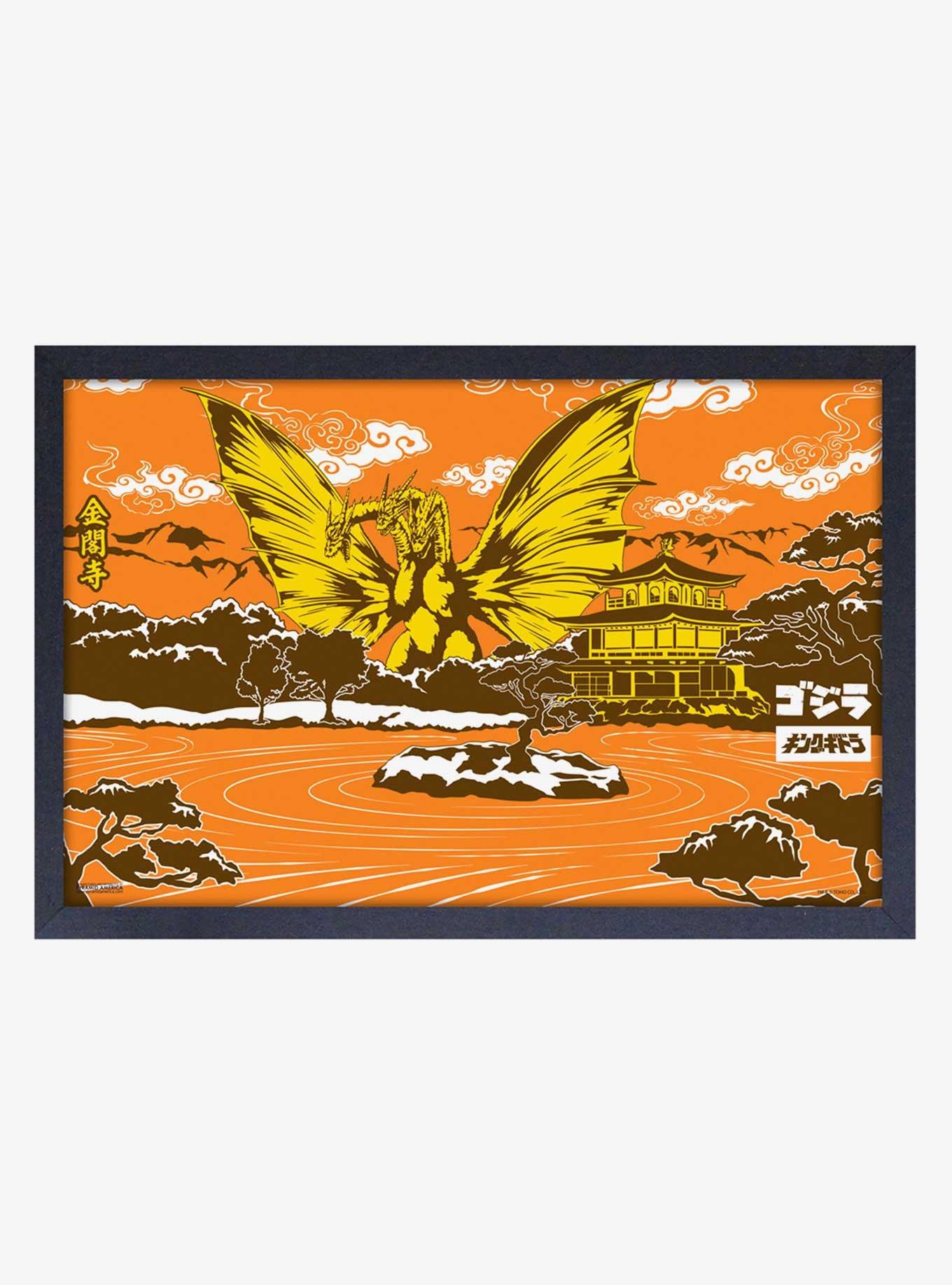 Godzilla Ghidorah Water Framed Wood Wall Art, , hi-res