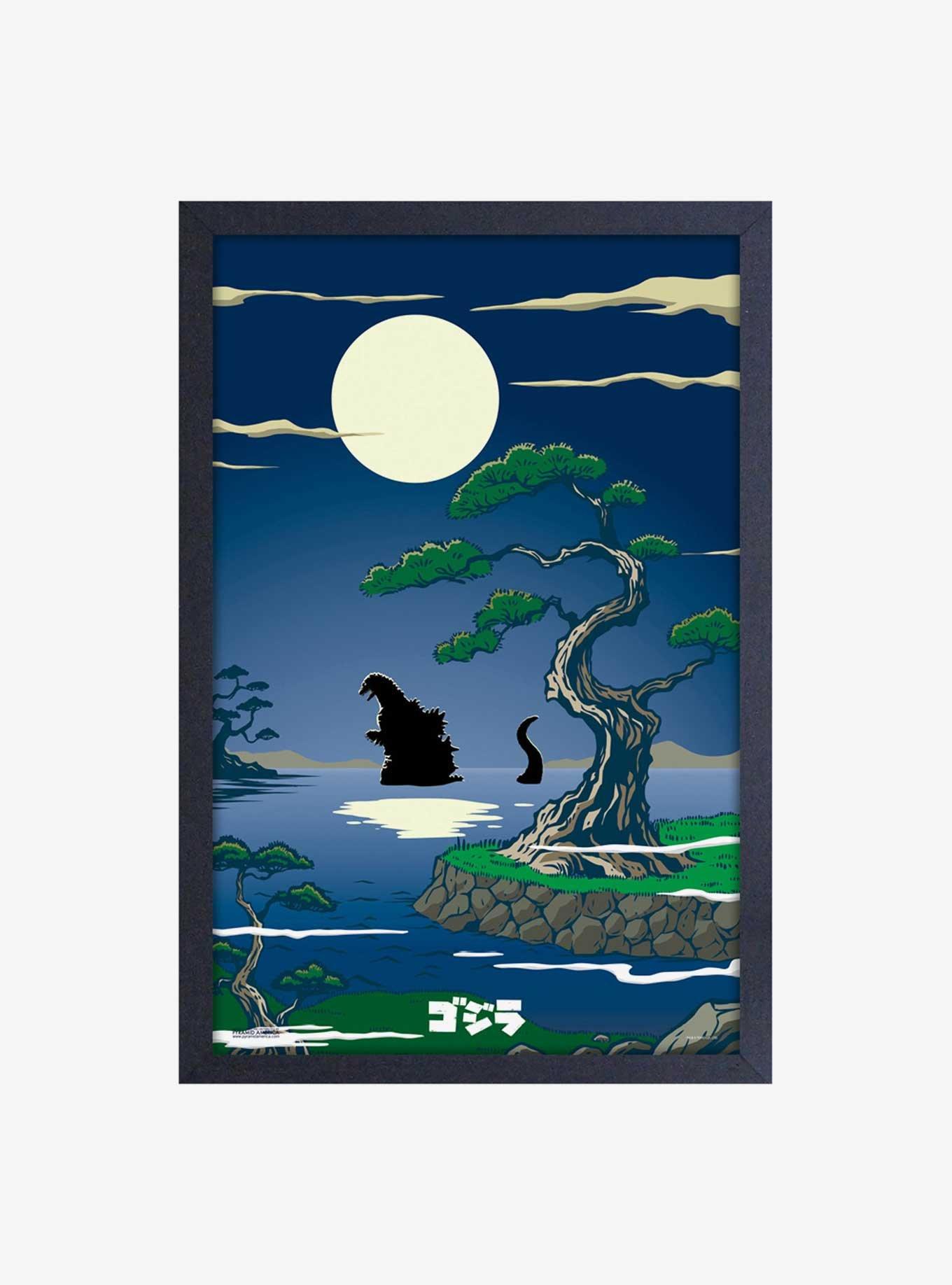 Godzilla Moon Framed Wood Wall Art, , hi-res