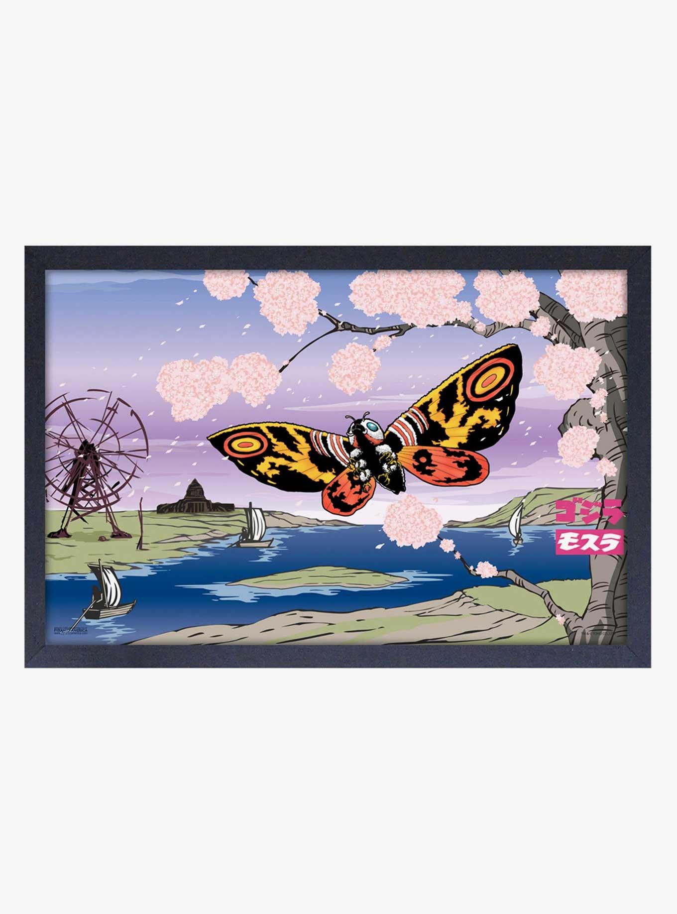 Godzilla Mothra Blossoms Framed Wood Wall Art, , hi-res