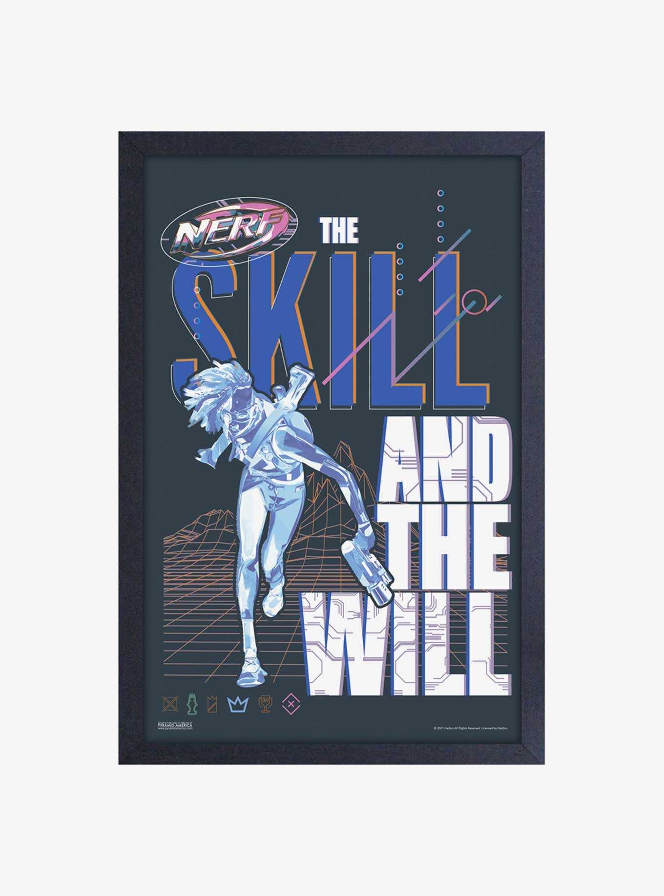 Nerf Skill and Will Framed Wood Wall Art, , hi-res